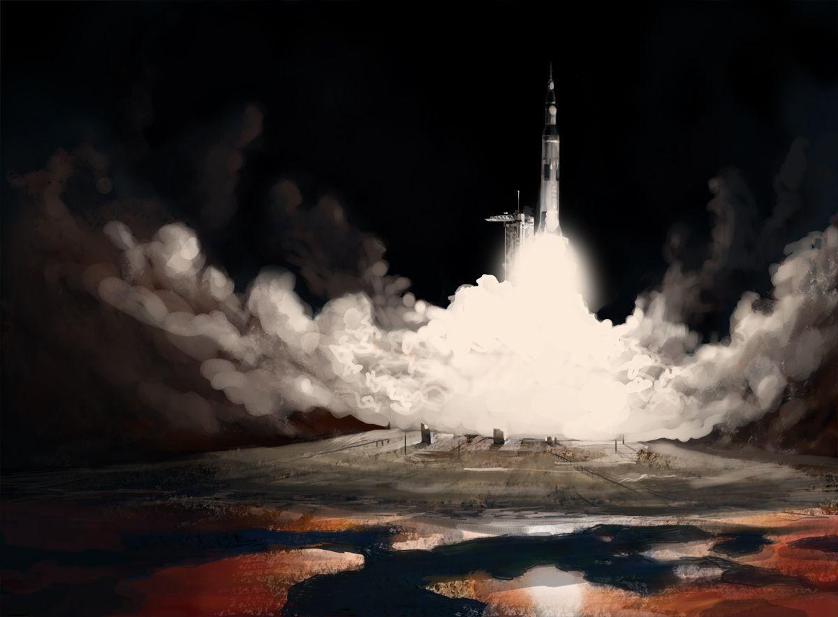 1200x883 Stunning Saturn V Wallpaper