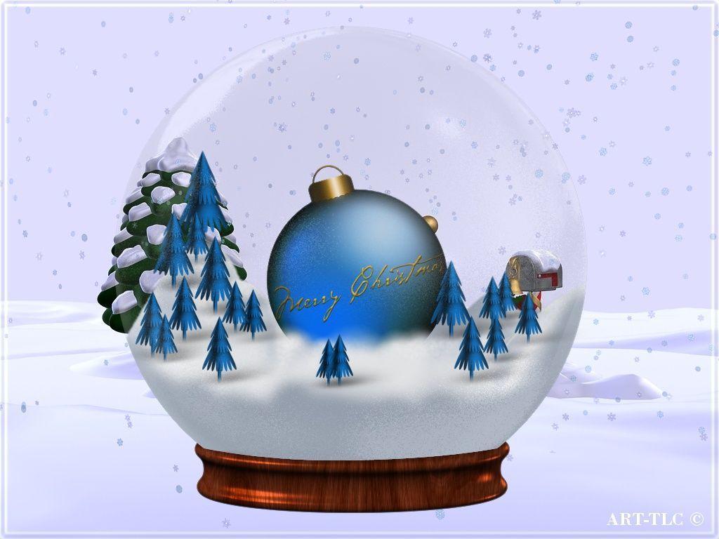 1024x768 Animated Snow Globe Screensaver. Free Wallpaper By ART TLC