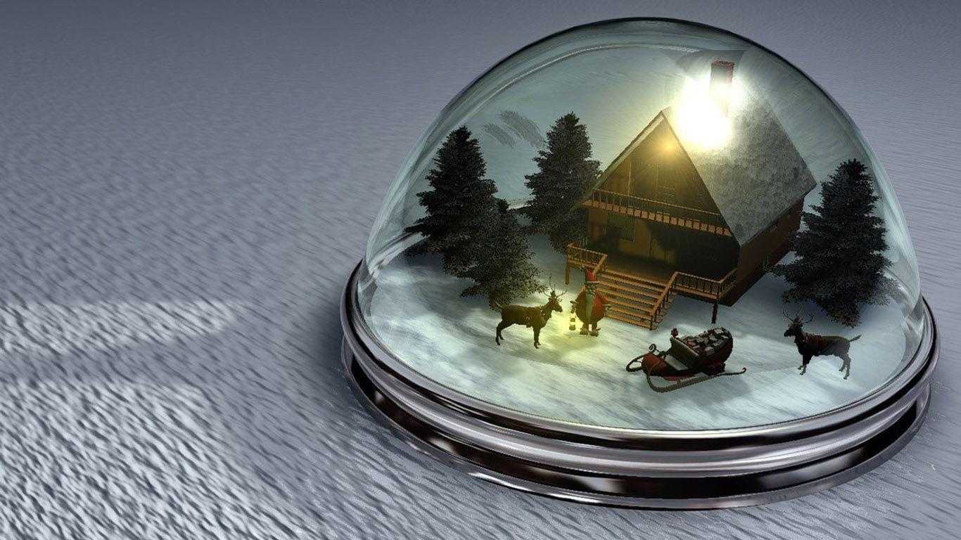 1366x768 Snow Globes Wallpaper. Snow Globes