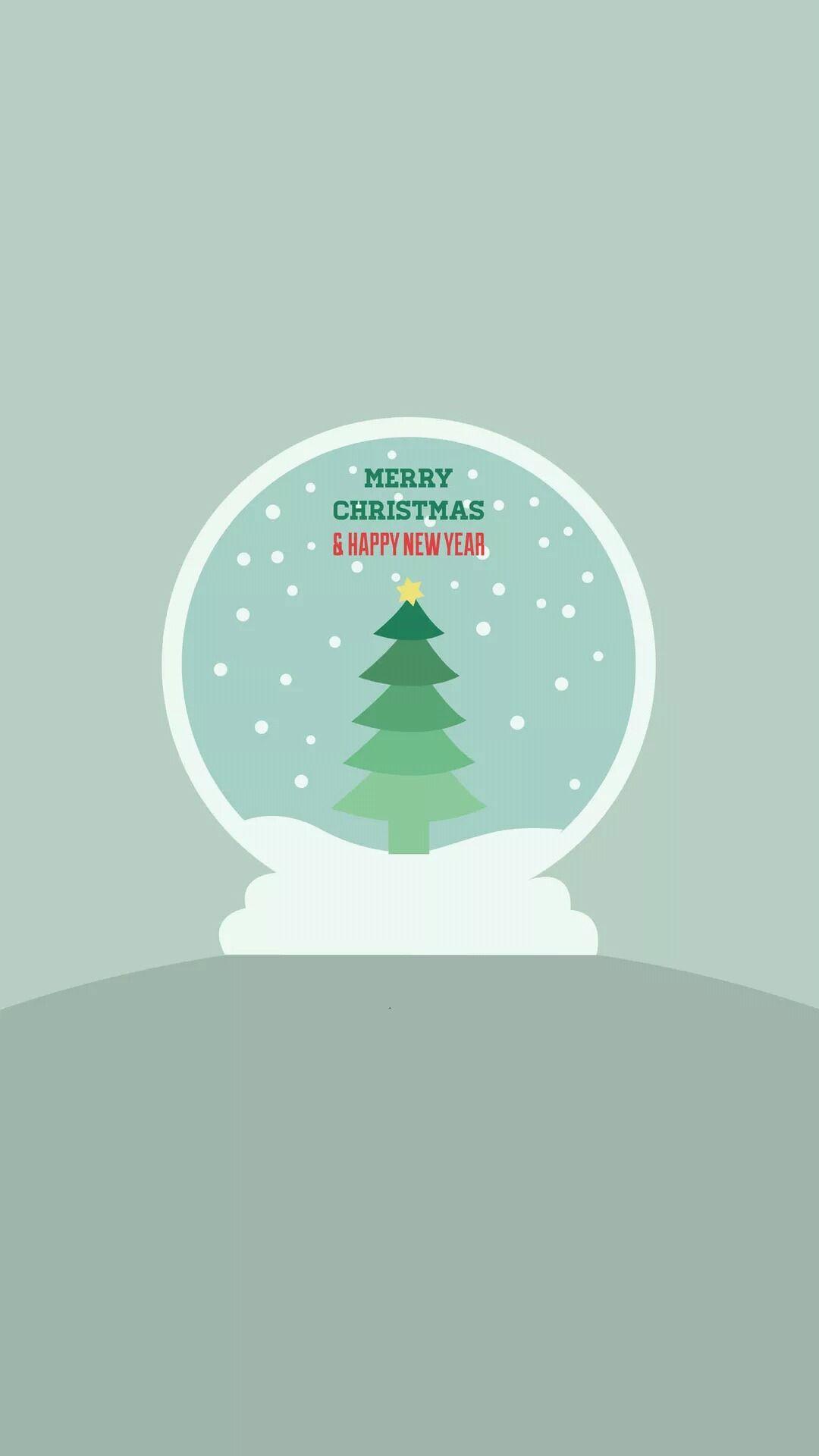 1080x1920 Christmas Tree Snow Globe. Tap to see Best Christmas Illustration