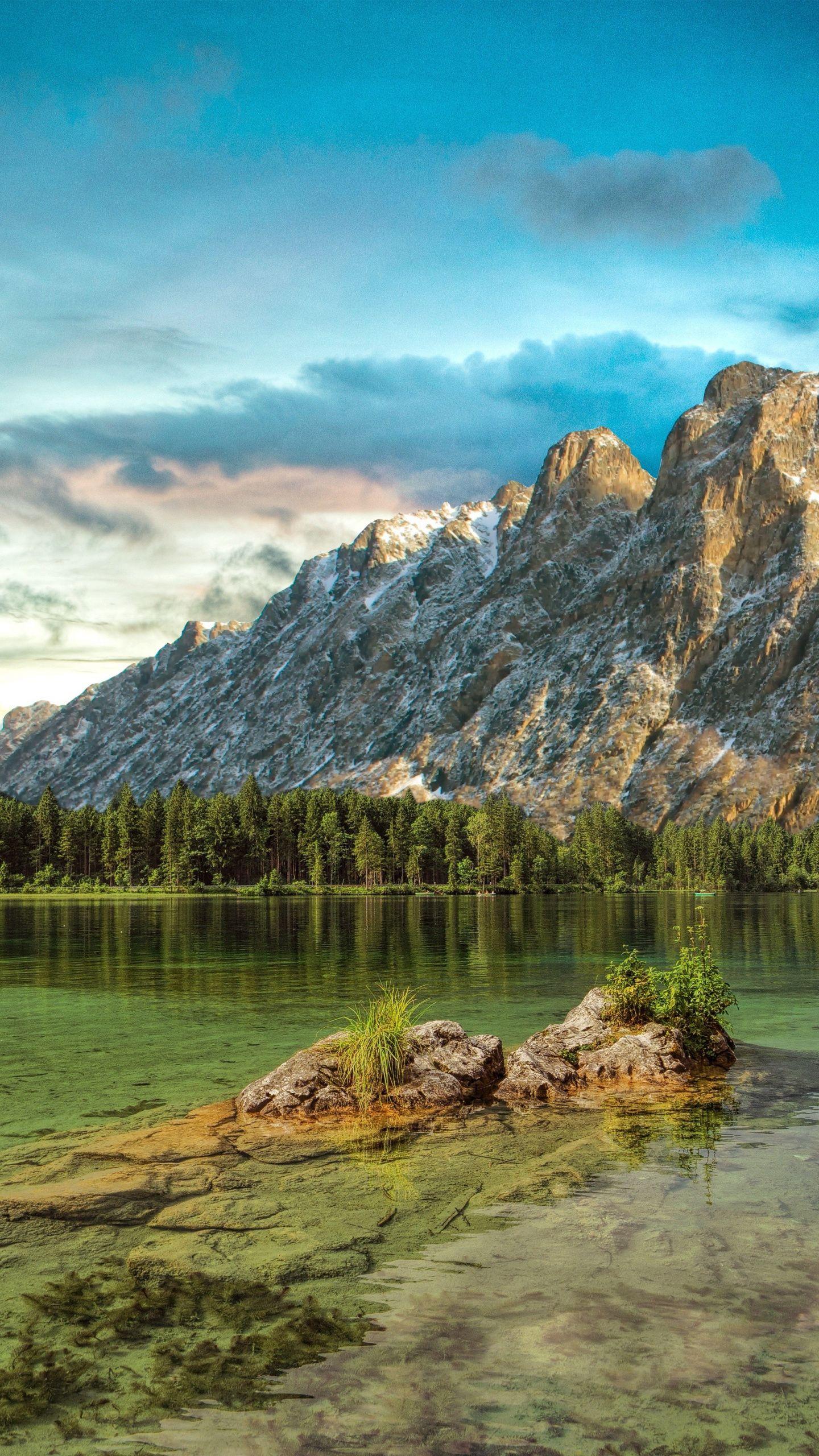 1440x2560 Download Mountains, lake, beautiful, scenery, nature wallpaper