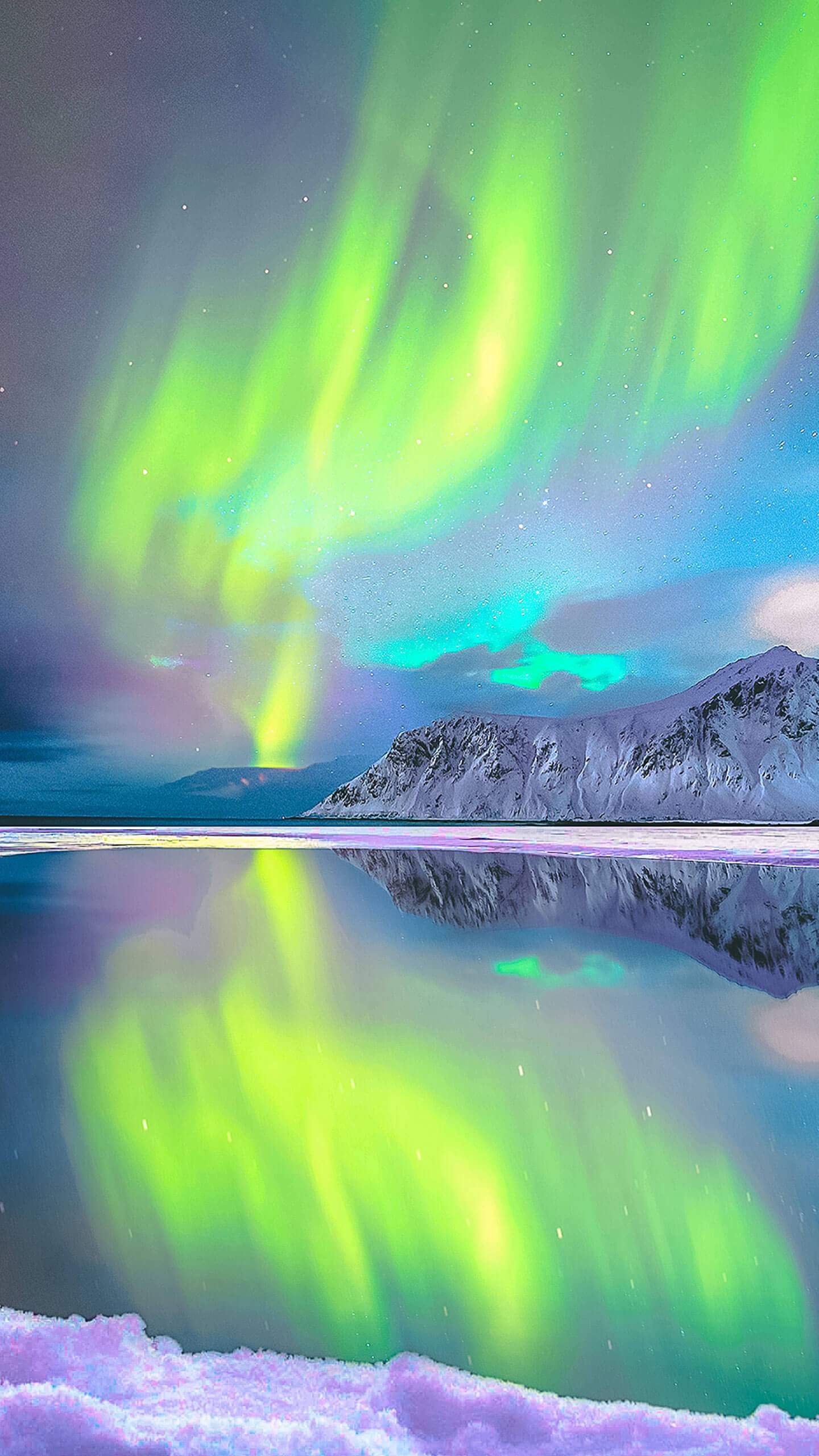 1440x2560 Aurora nature wallpaper note 10 11 iphone 12 ios 13 14 background