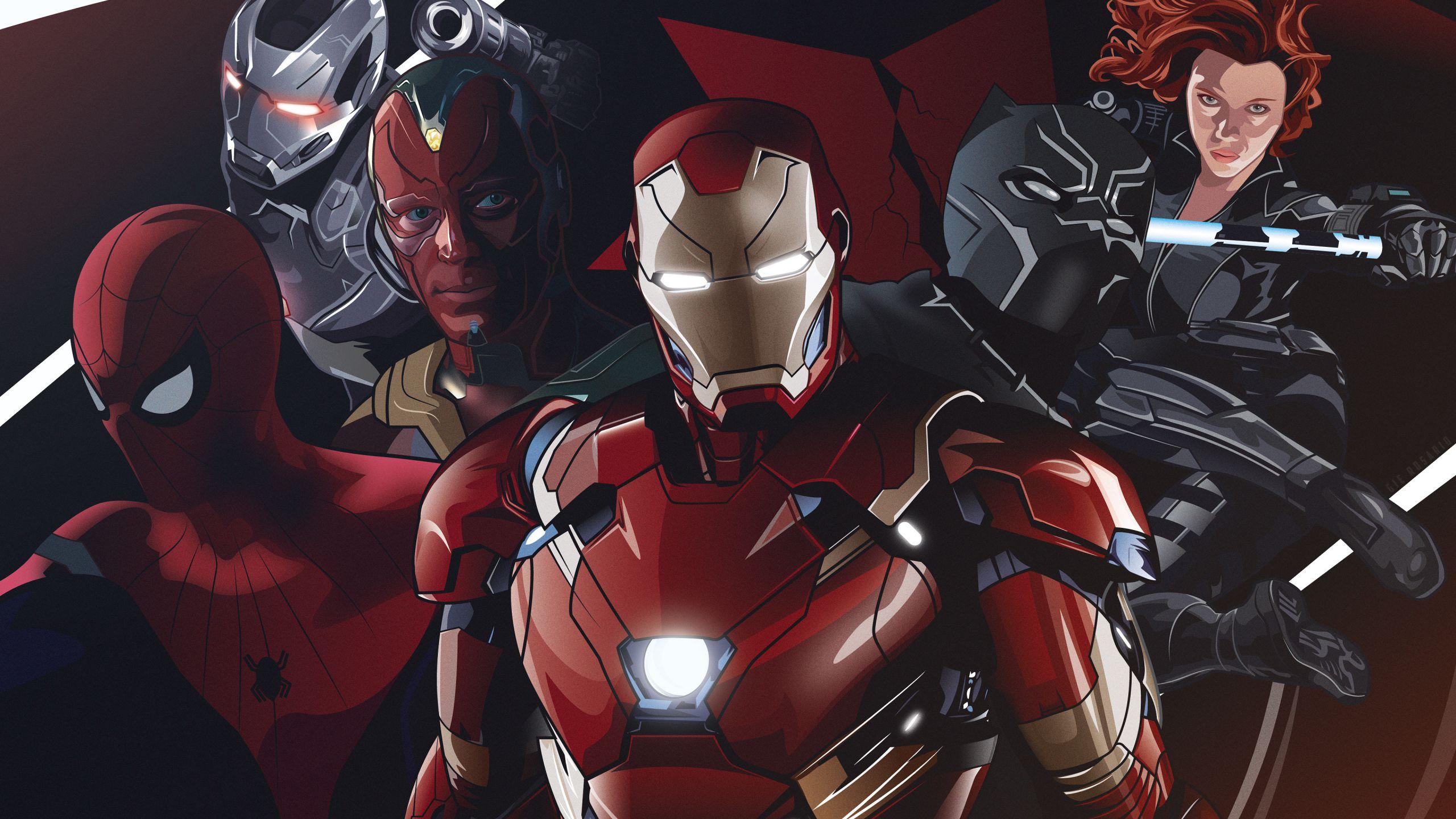 2560x1440 Download 2560x1440 wallpaper avengers, marvel superheroes, team