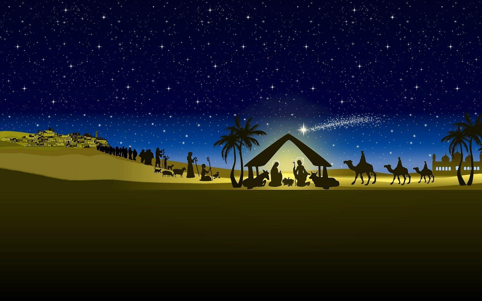 1920x1200 Free Christmas Nativity Wallpaper