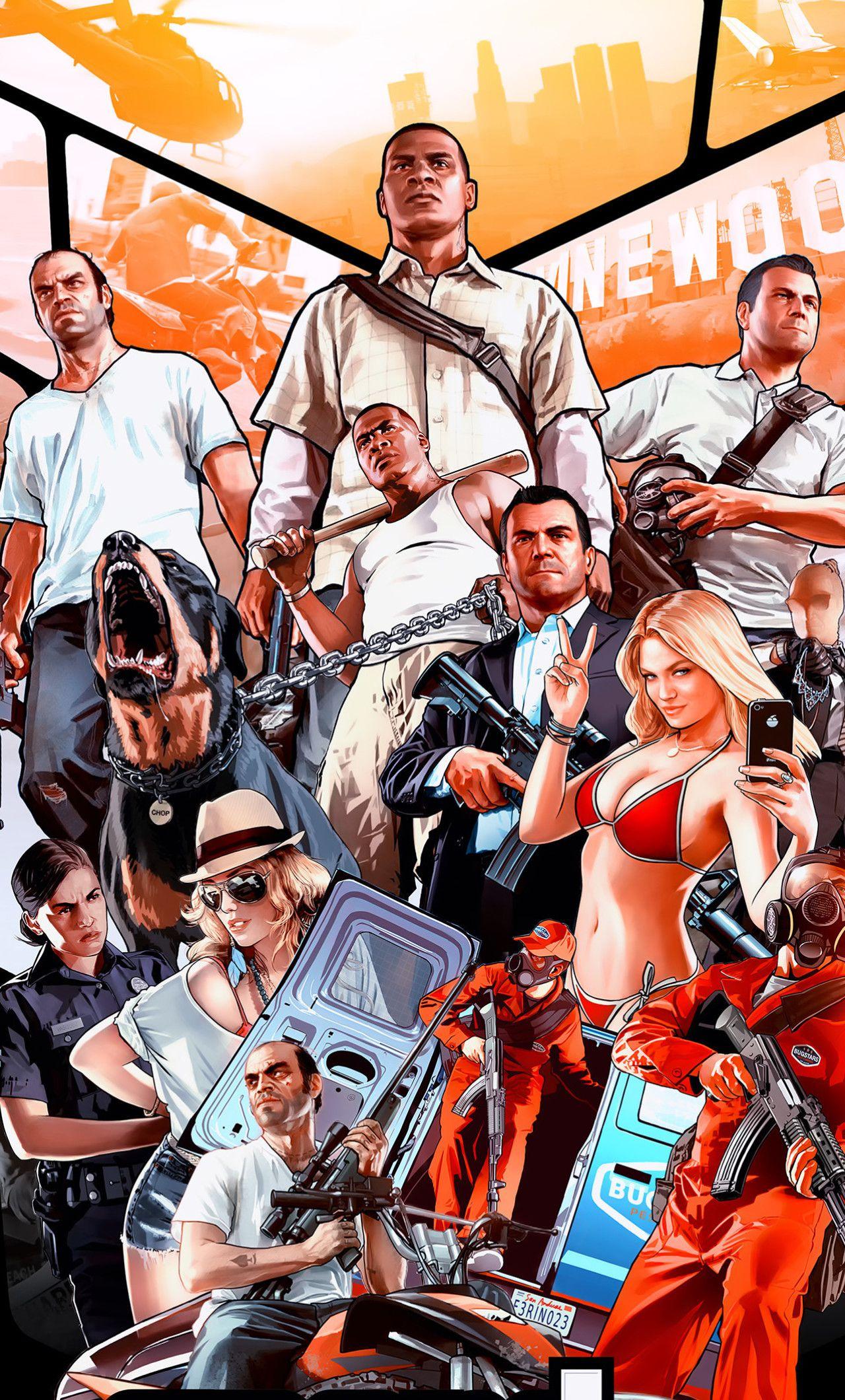 1280x2120 4k Gta 5 Poster iPhone HD 4k Wallpaper, Image