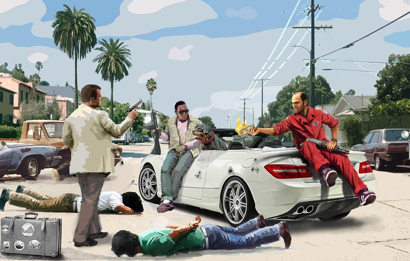 1332x850 Wallpaper Michael, Grand Theft Auto V, GTA Trevor, Franklin