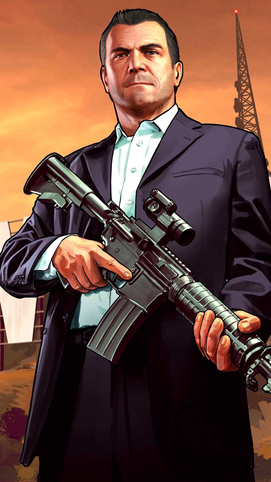 1082x1922 Michael Gta 5 5K HD Wallpaper