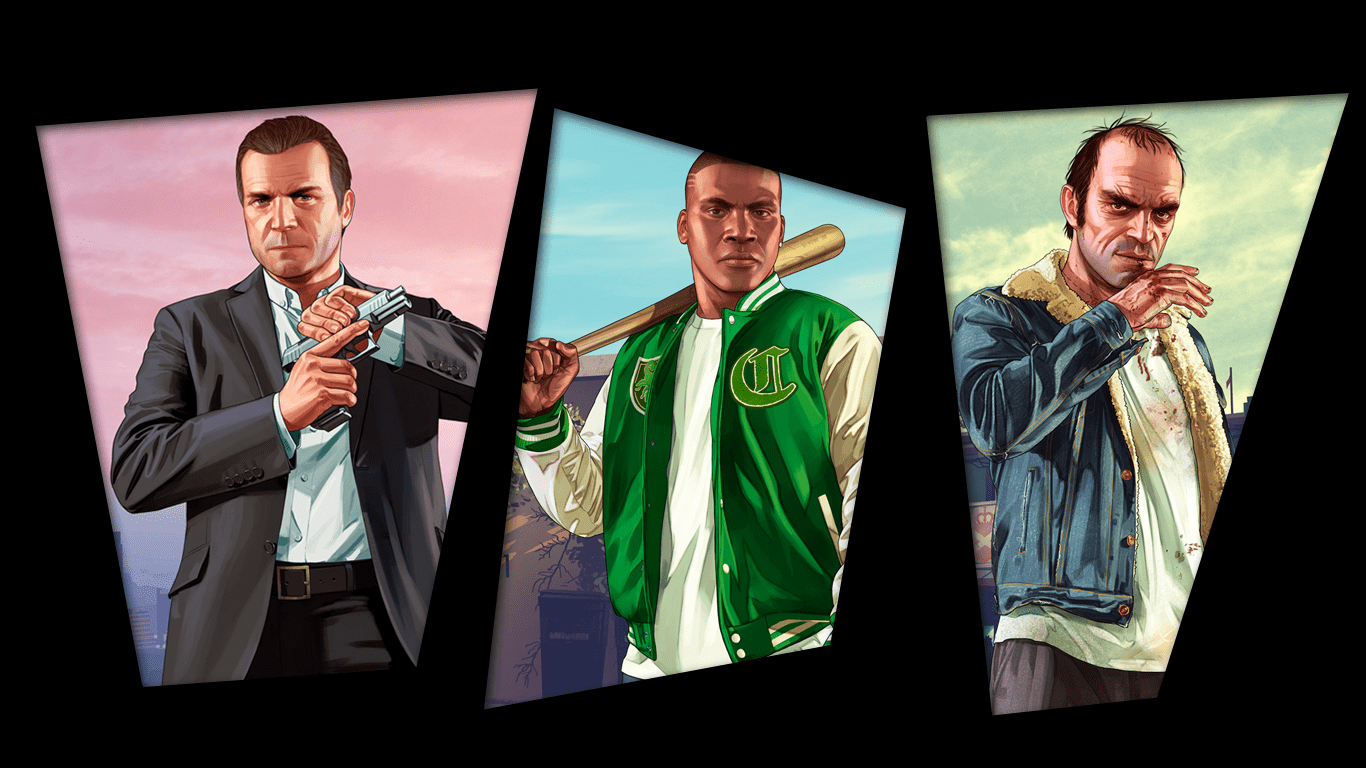 1366x768 Michael, Franklin, Trevor wallpaper