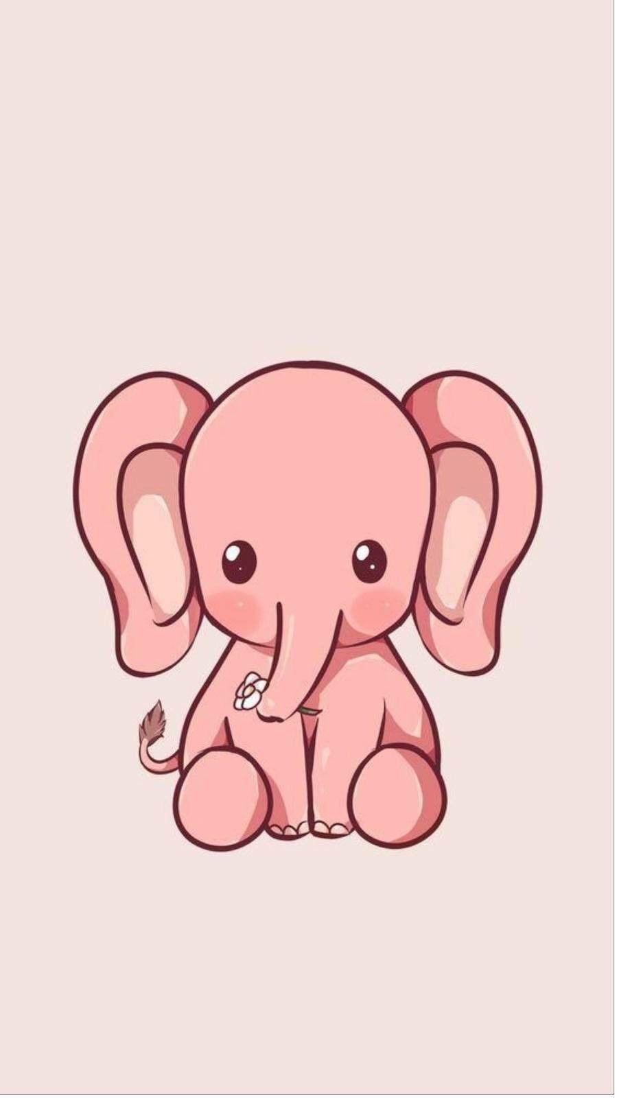 Pink Background Elephant gambar ke 2