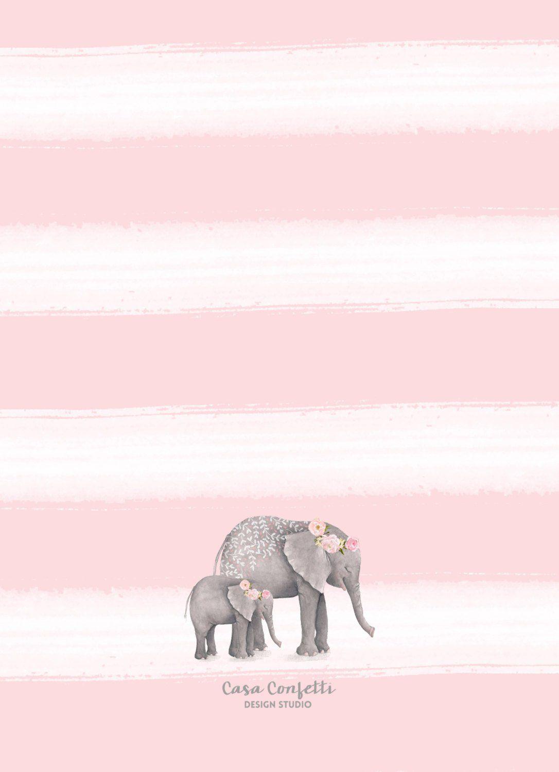 Pink Background Elephant gambar ke 11