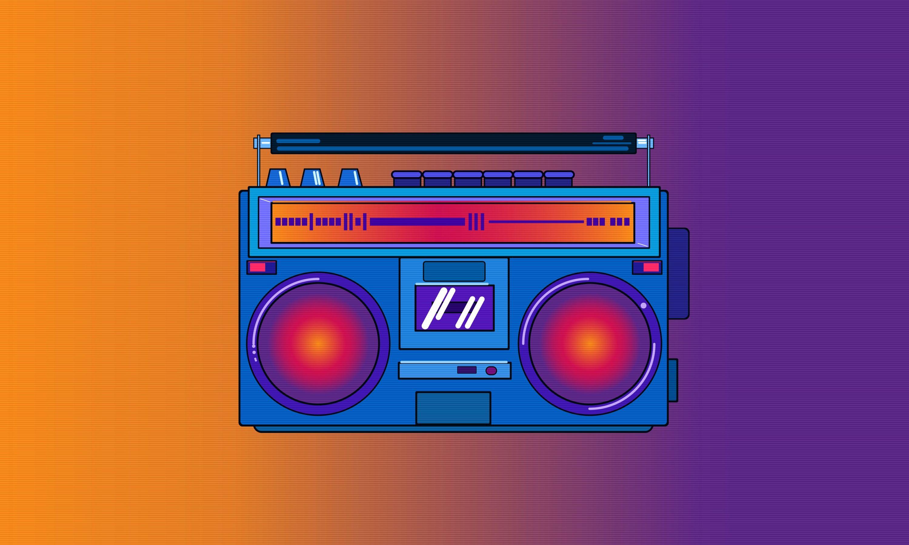 3000x1800 Synthwave Portable Music Stereo 1366x768 Resolution HD 4k Wallpaper, Image, Background, Photo and Picture