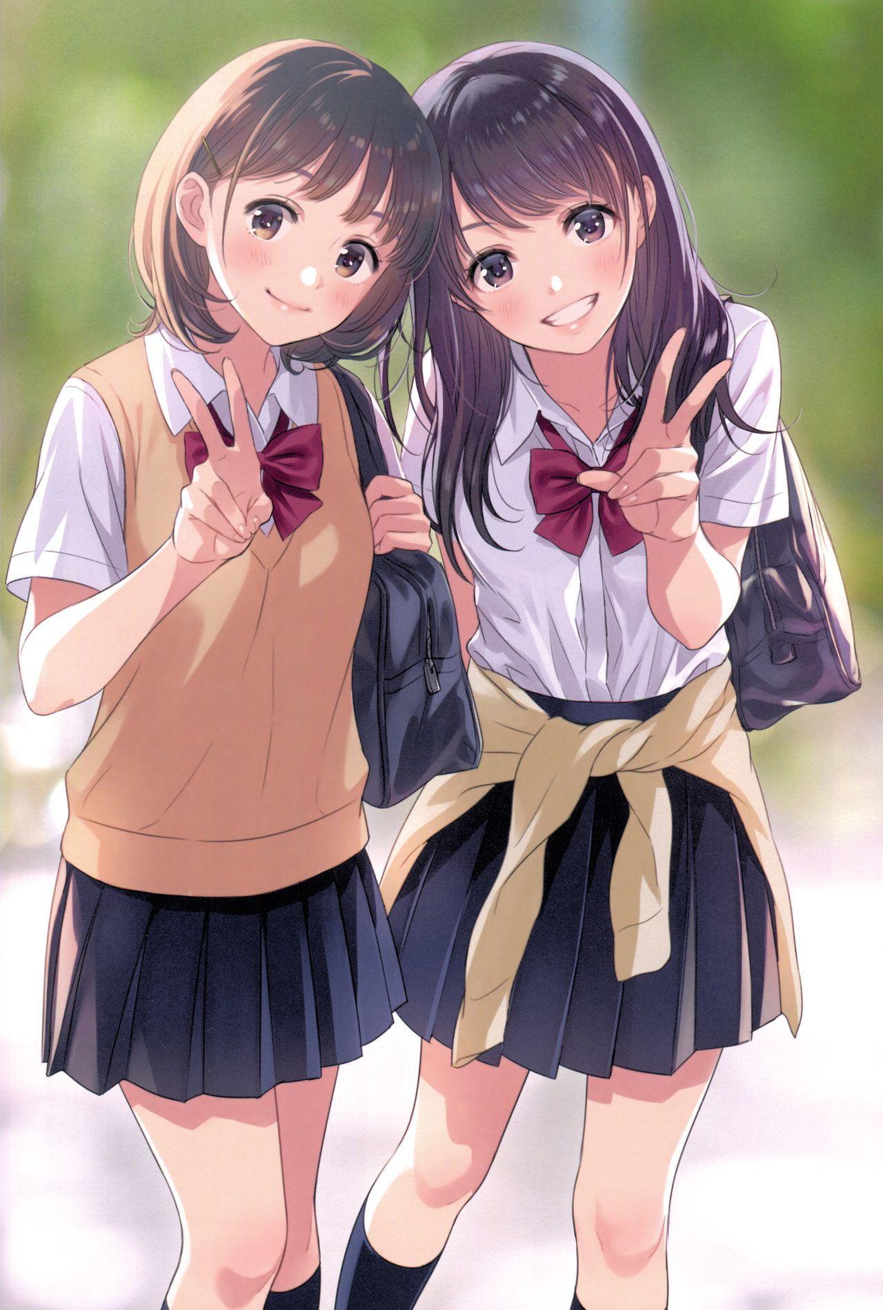 Cute Anime Girl Bff gambar ke 3