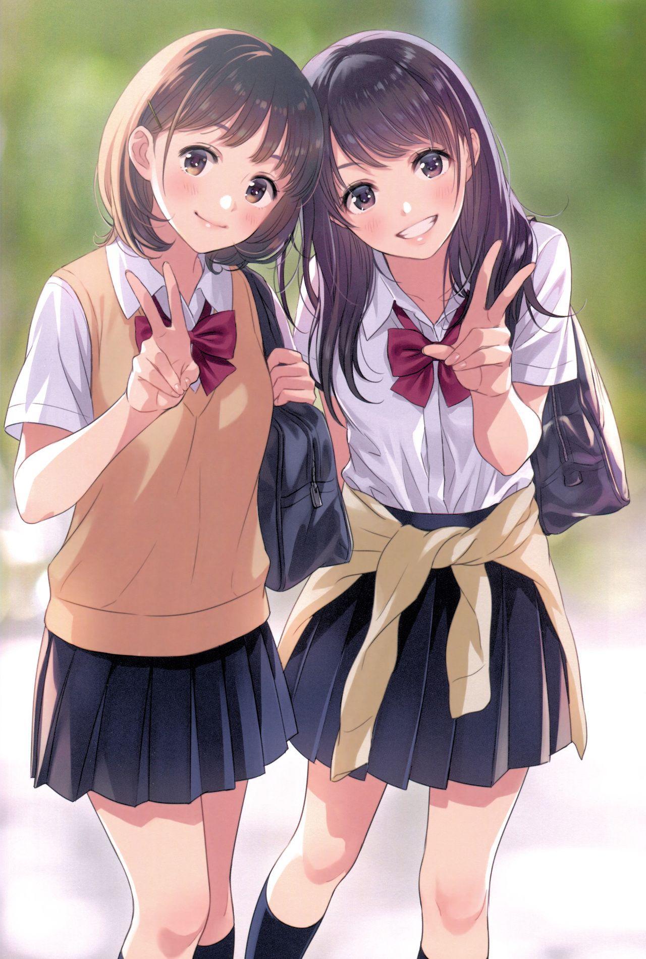 Anime Best Friends Wallpaper