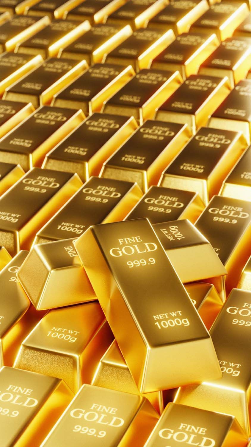 844x1500 Gold Ingot Wallpaper