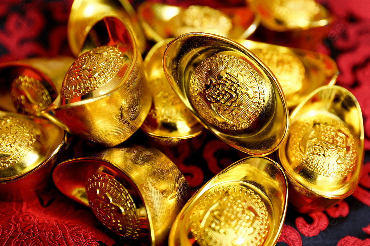 1200x800 Chinese New Year Gold Ingot Background Map Photo And Picture For Free Download