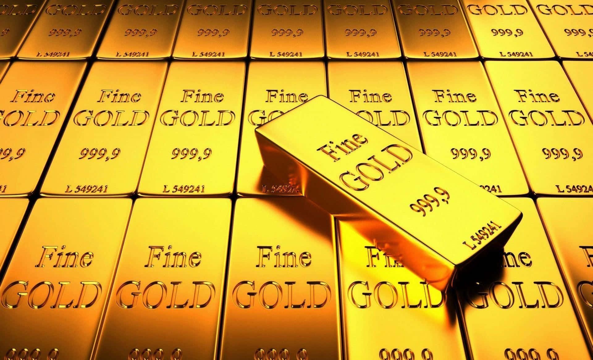 1920x1166 Download Gold Bars Wealth Representation Wallpaper