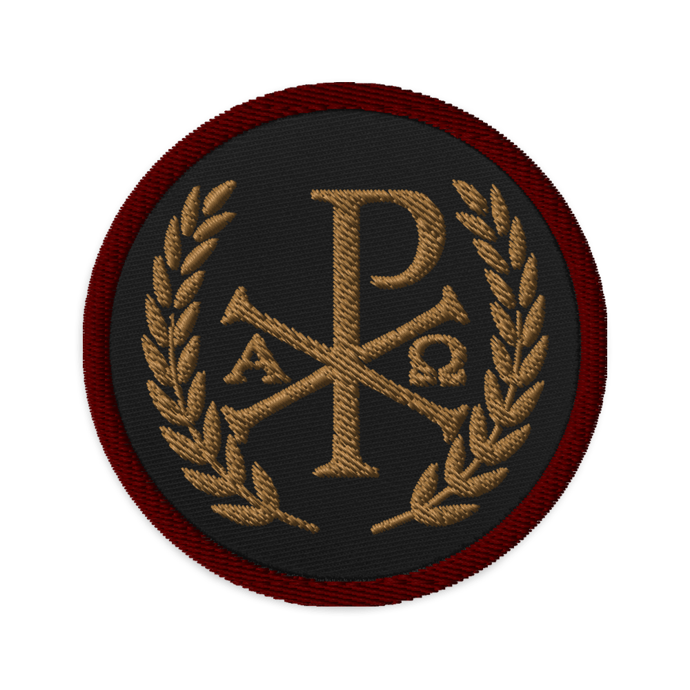 1000x1000 Roman Chi Rho Embroidered patches