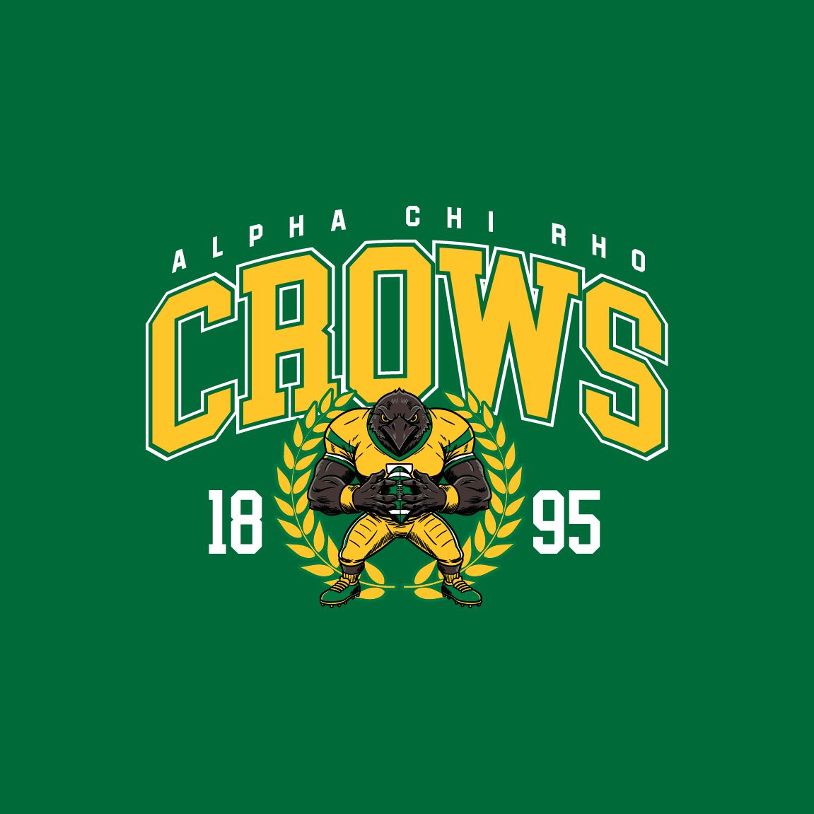 1151x1151 Alpha Chi Rho Crows Football Graphic PR Shirt