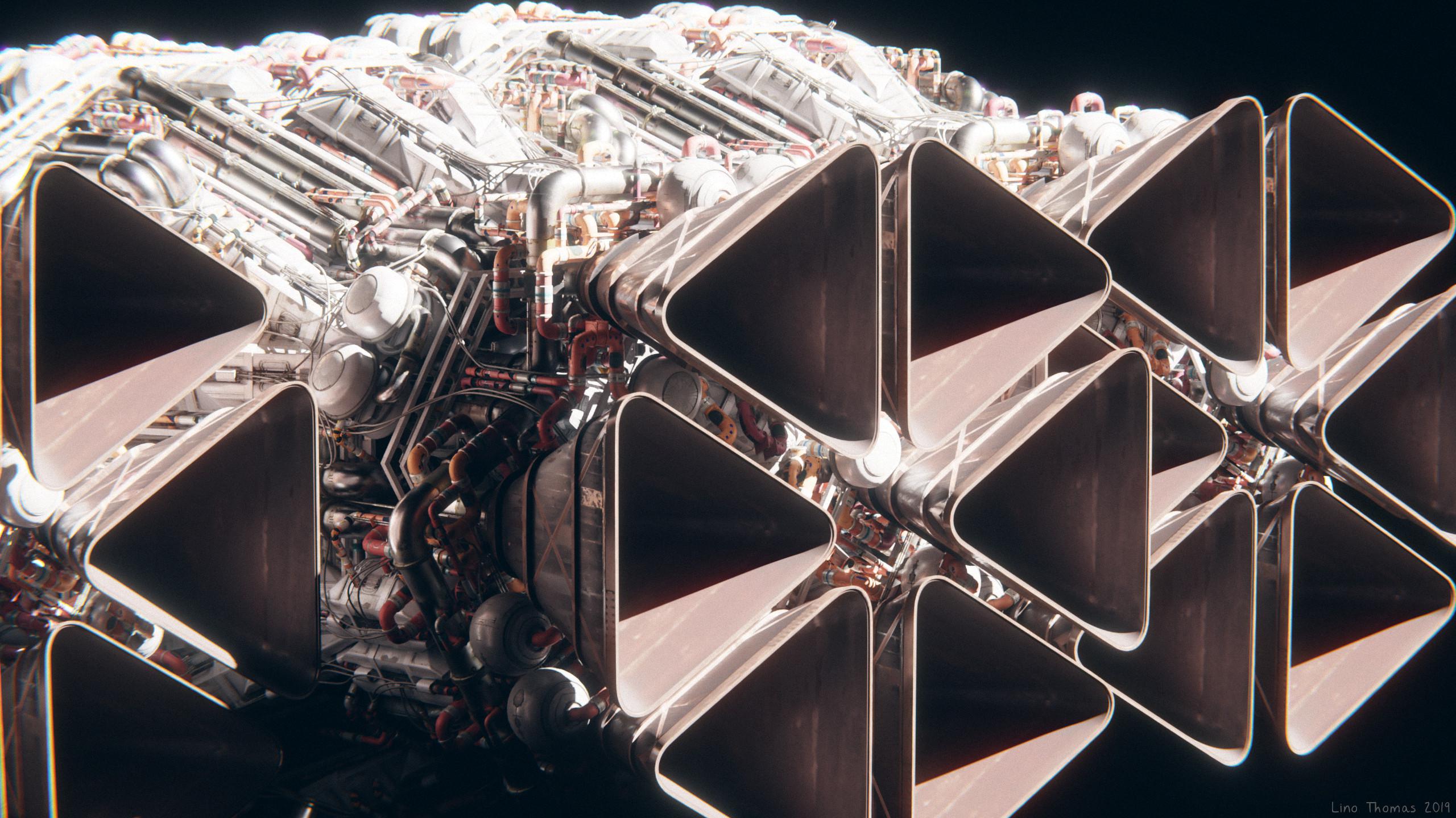 2560x1440 Just some space ship engines [Cycles]