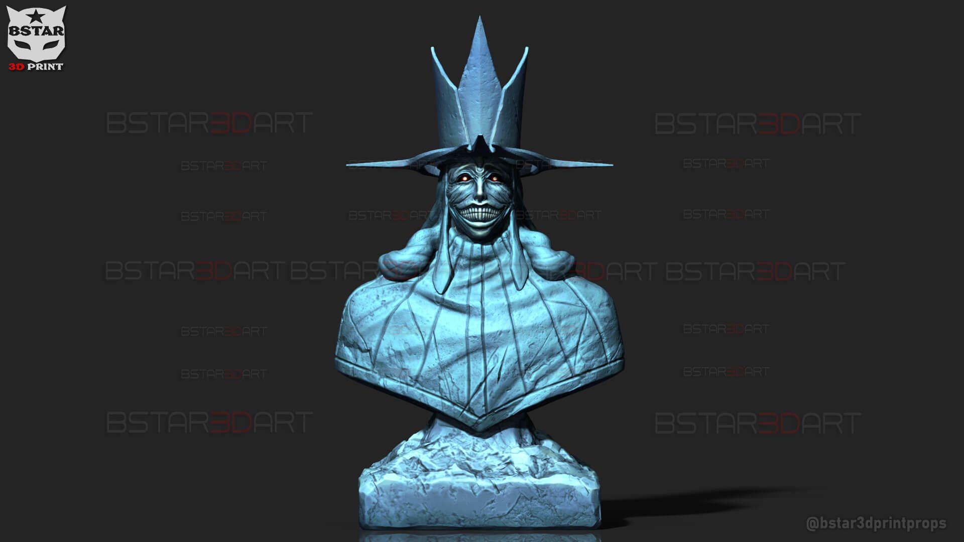 1920x1080 Statue of God Leveling Bust 3D Model