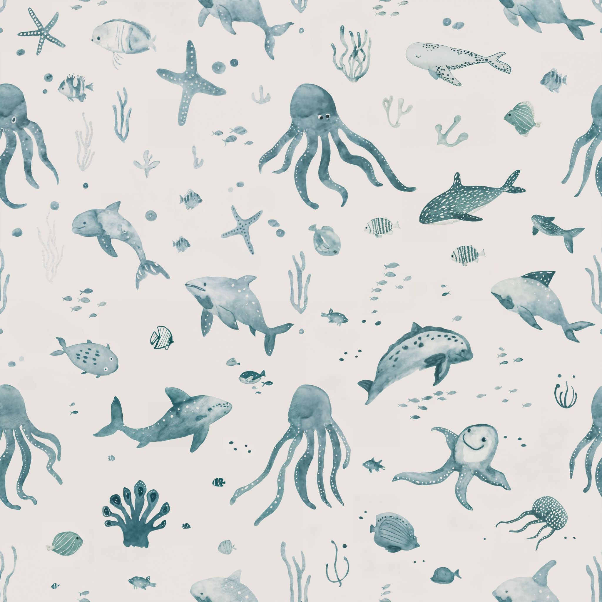 2048x2048 Sea Friends Ocean Fish Wallpaper
