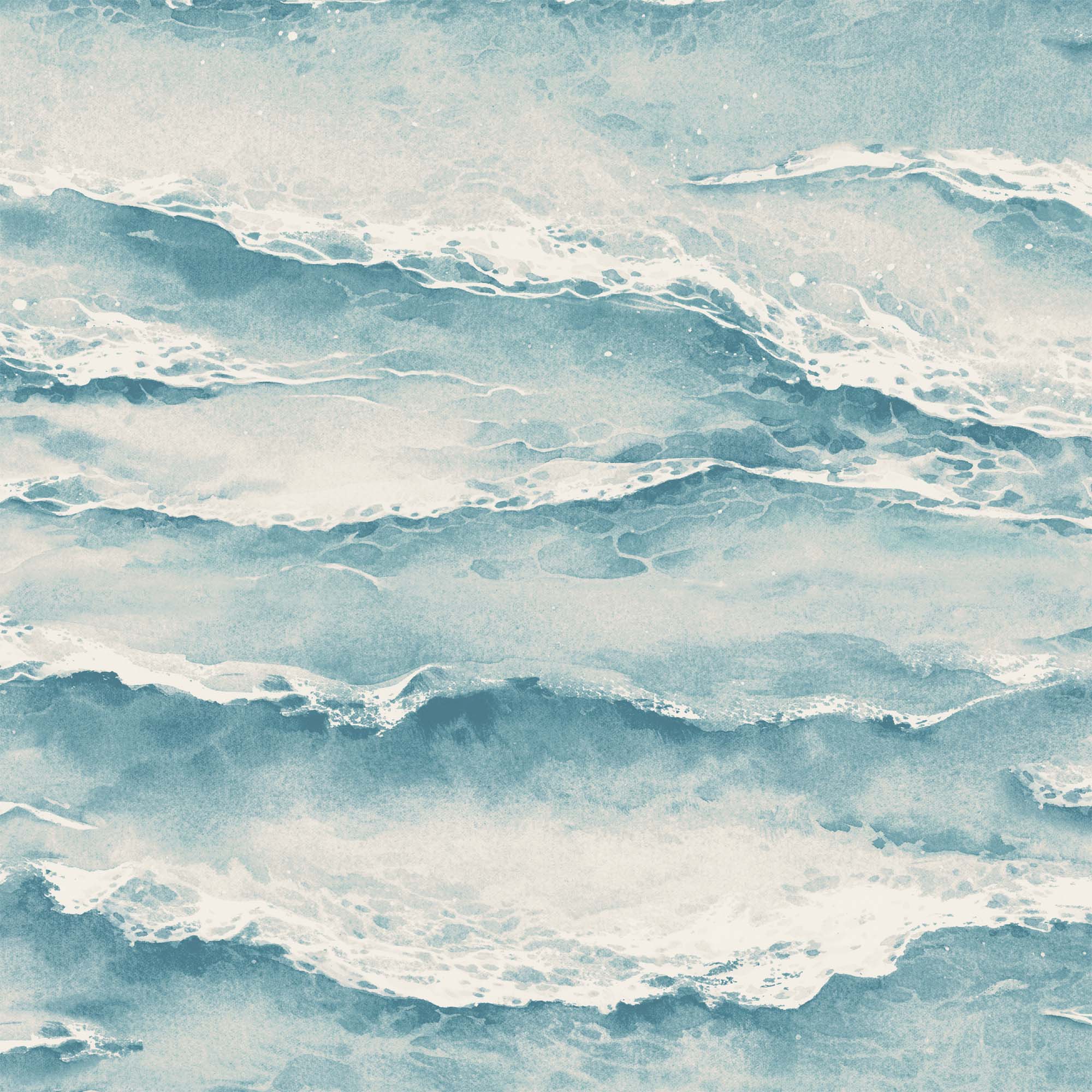 2000x2000 Ebb & Flow Sea Wave Seaspray Blue Wallpaper