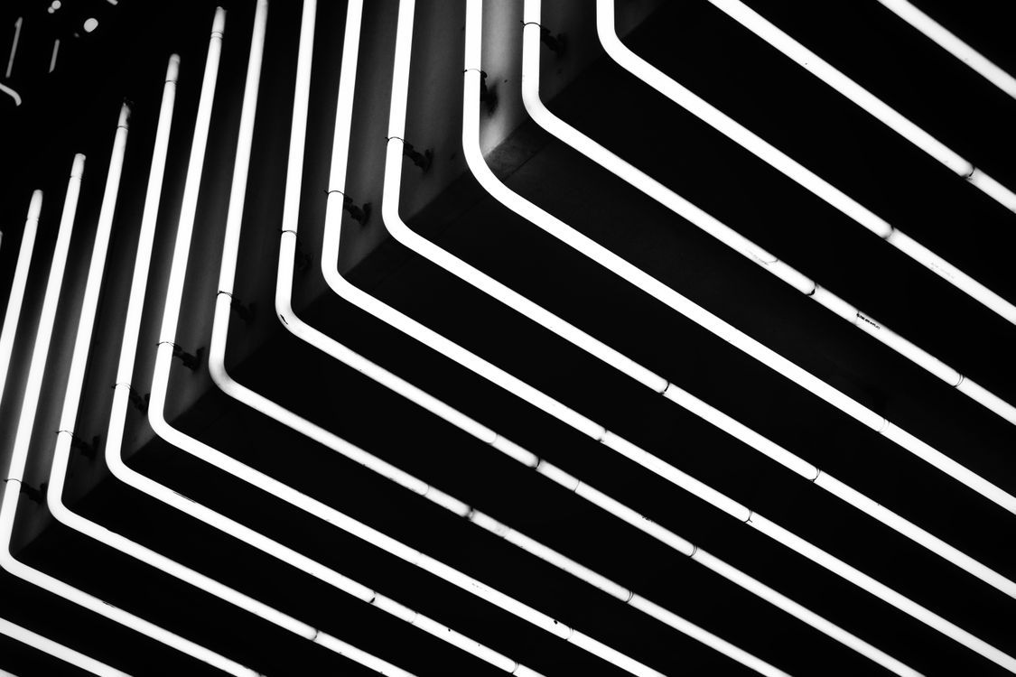 1125x750 Black and white photo of a neon sign · Free