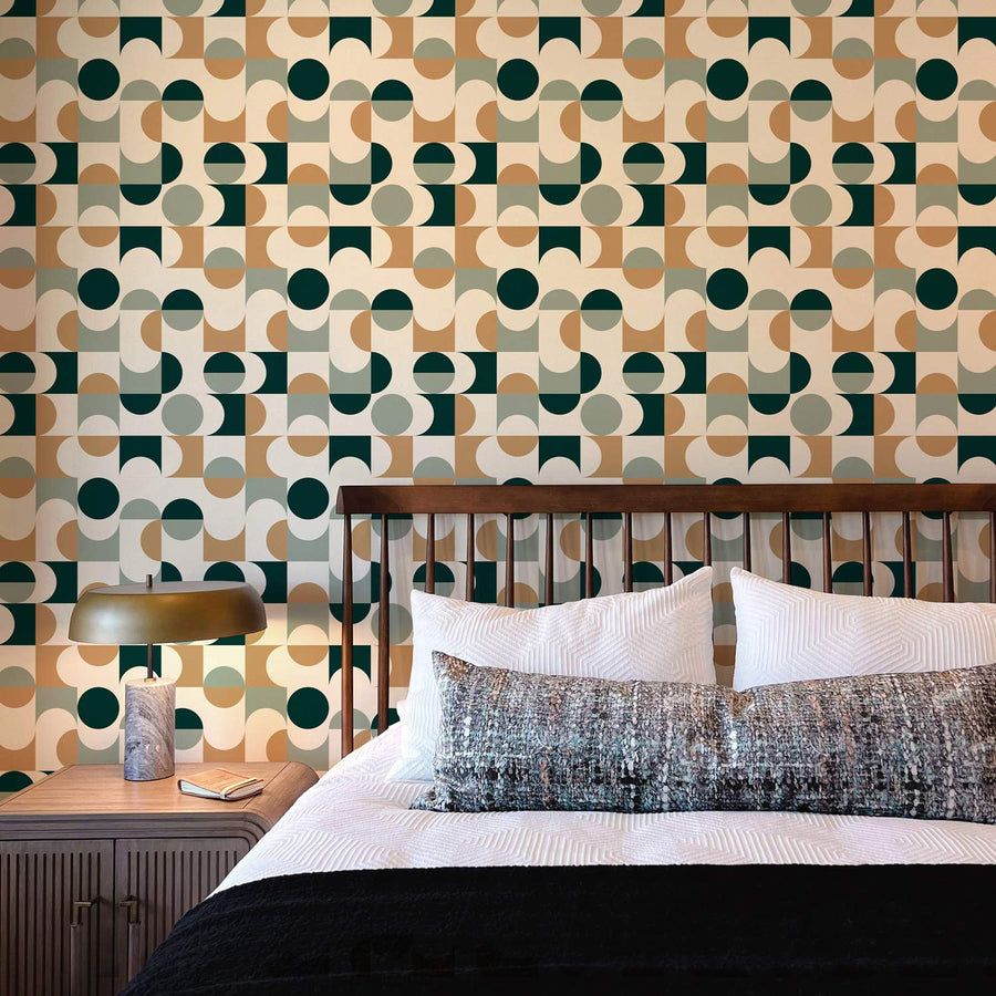 900x900 Vintage Retro Geometric Design Wallpaper