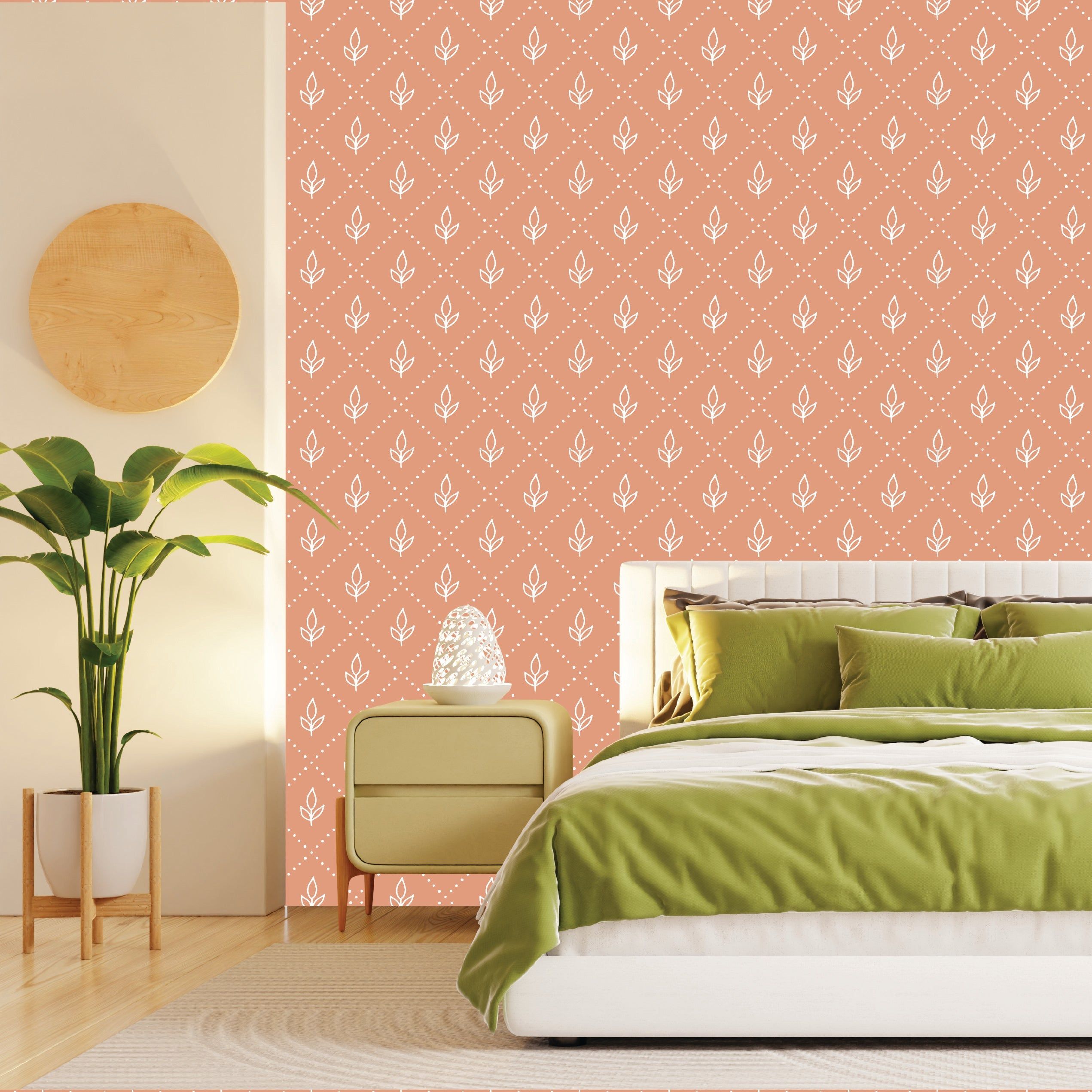2542x2542 Feather & Fern & Bloom Wallpaper. Adhesive 3D Eco Wall Art
