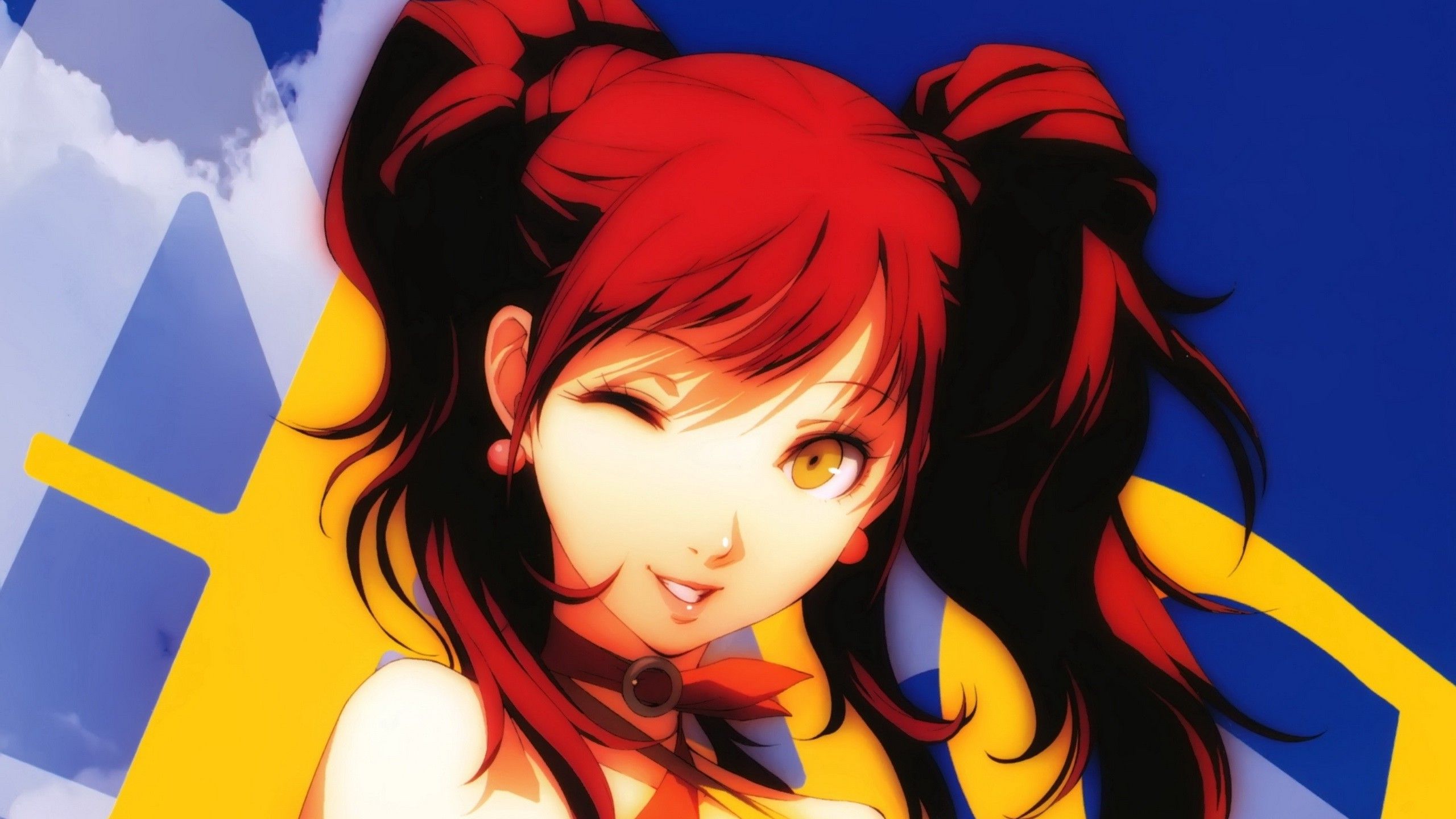 2560x1440 Persona Rise Kujikawa, Video Games, Anime Girls, Winking, Twintails Wallpaper HD / Desktop and Mobile Background
