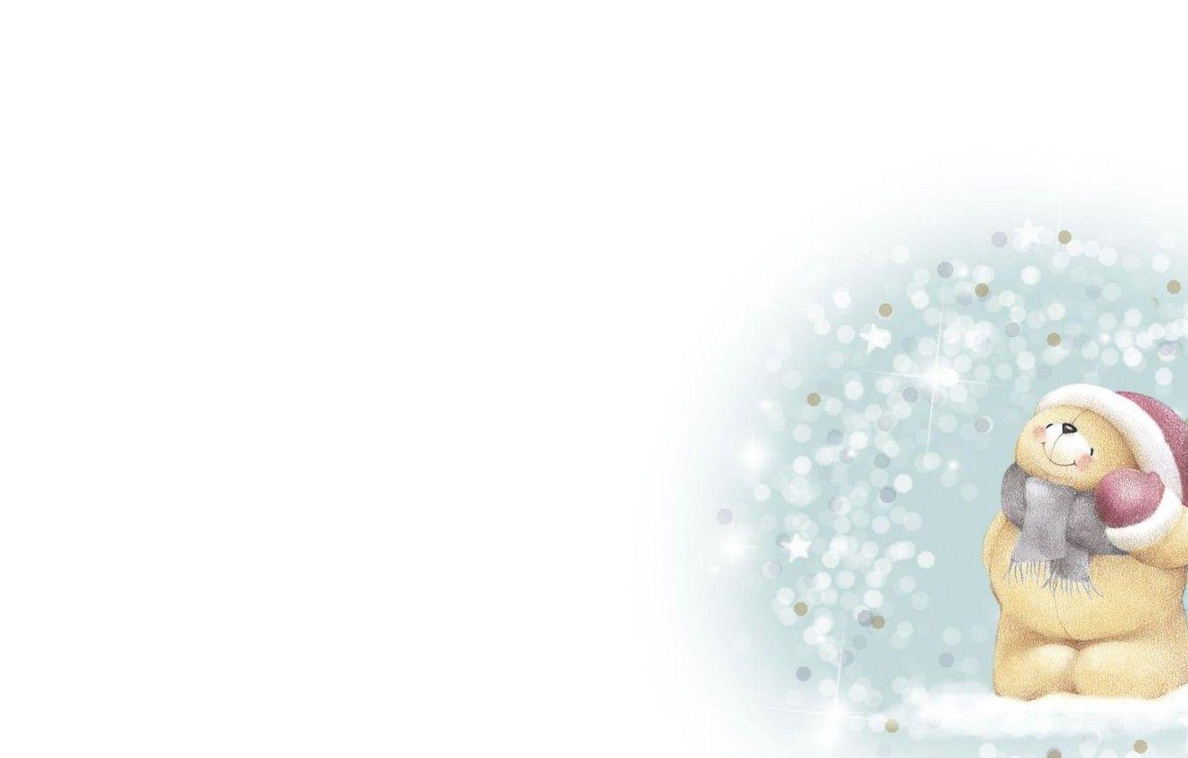 1332x850 Wallpaper winter, snow, mood, art, bear, children's, Forever