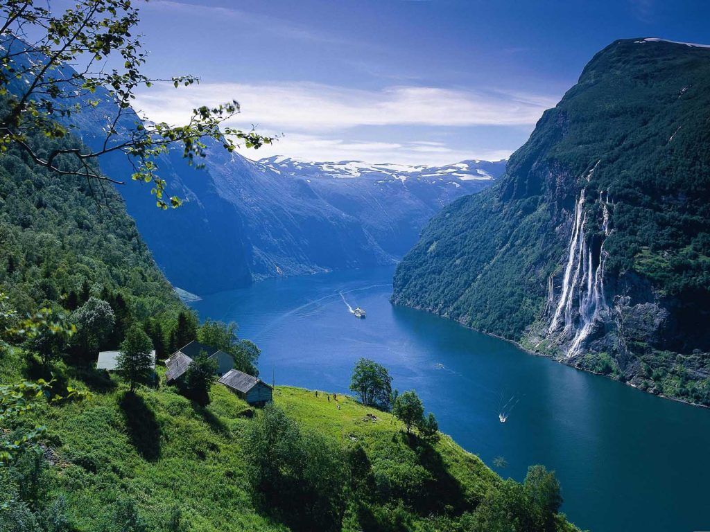 1024x768 Norwegian Fjords Blues Travel