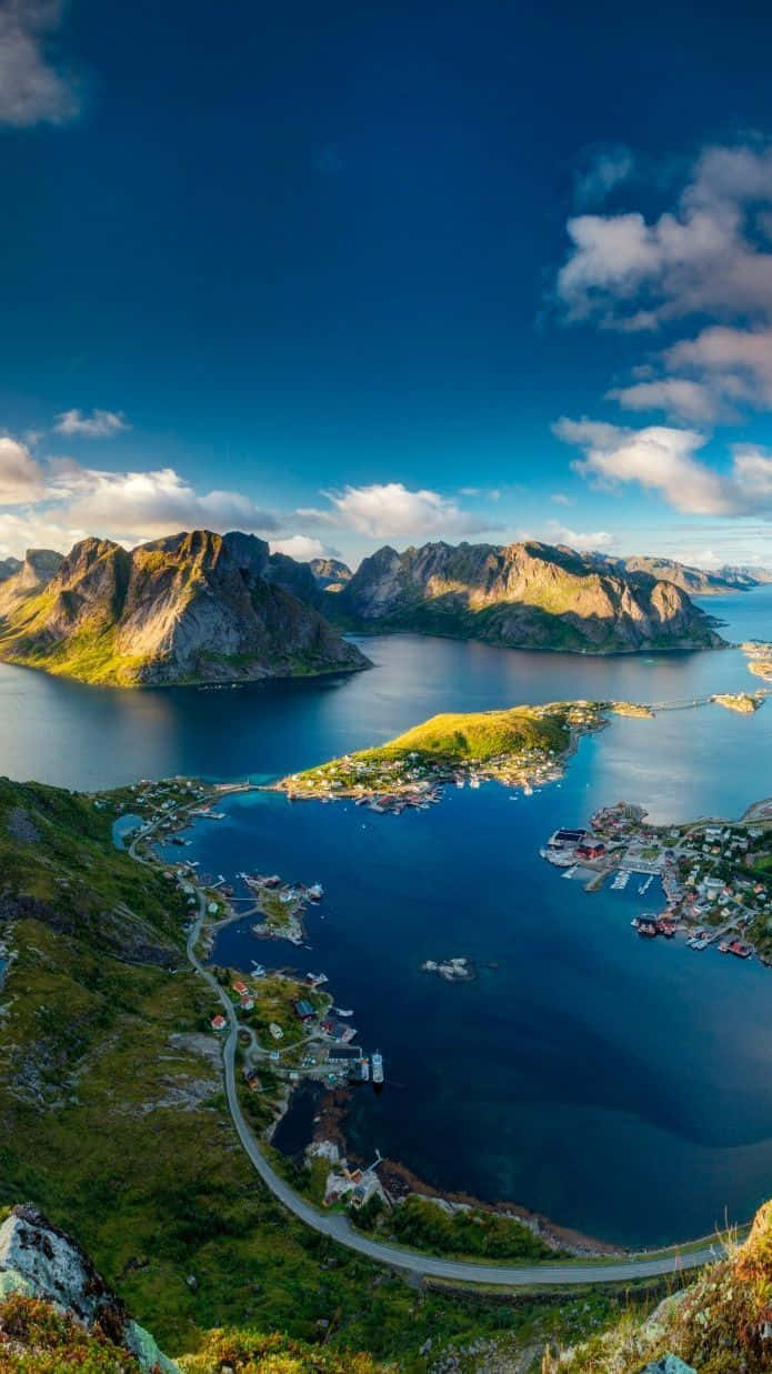 695x1237 Download View of mountains and fjords of Norway