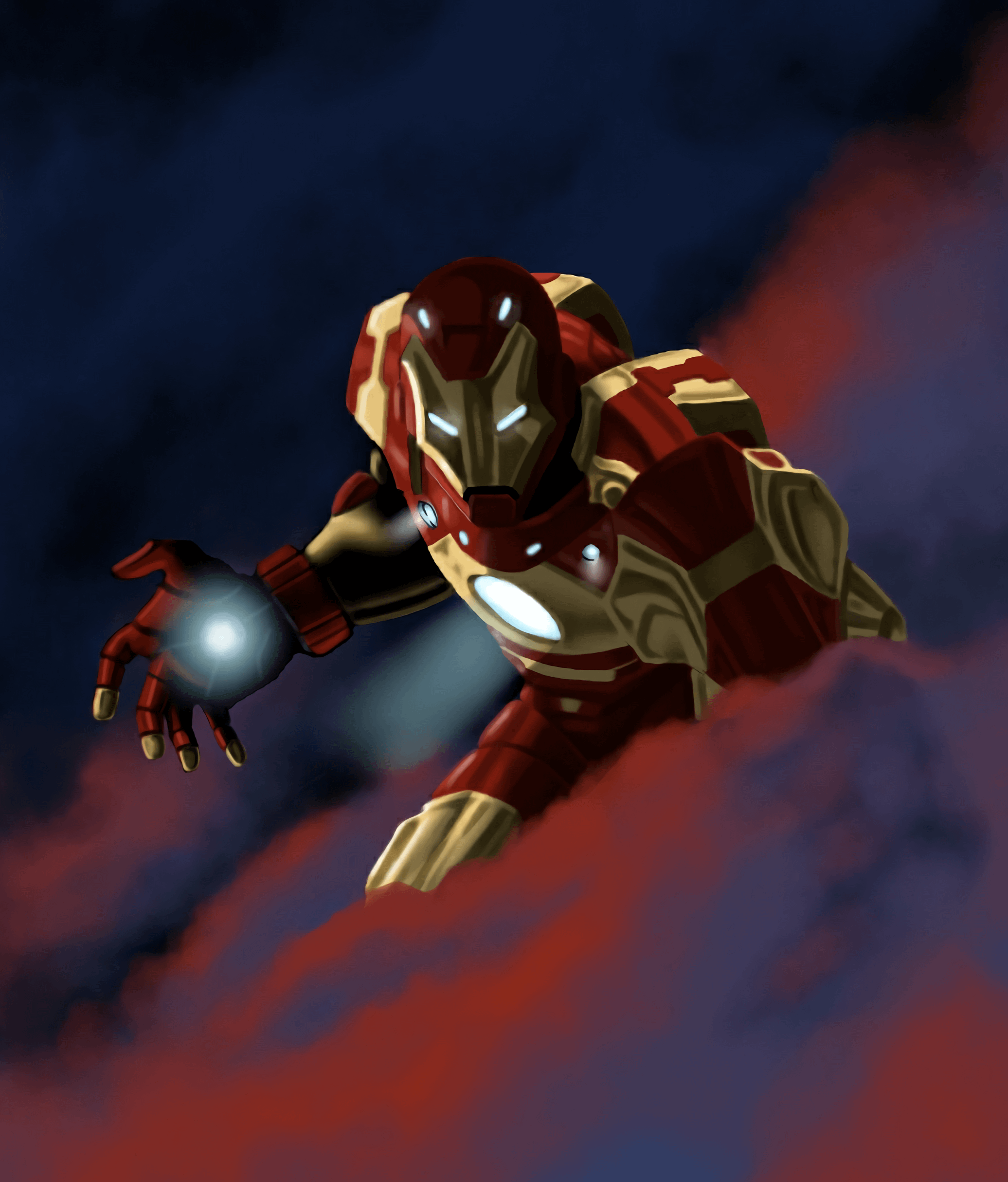 2072x2428 Mark 42 fan art by Keith Stevens [digital art made on phone with fingers]