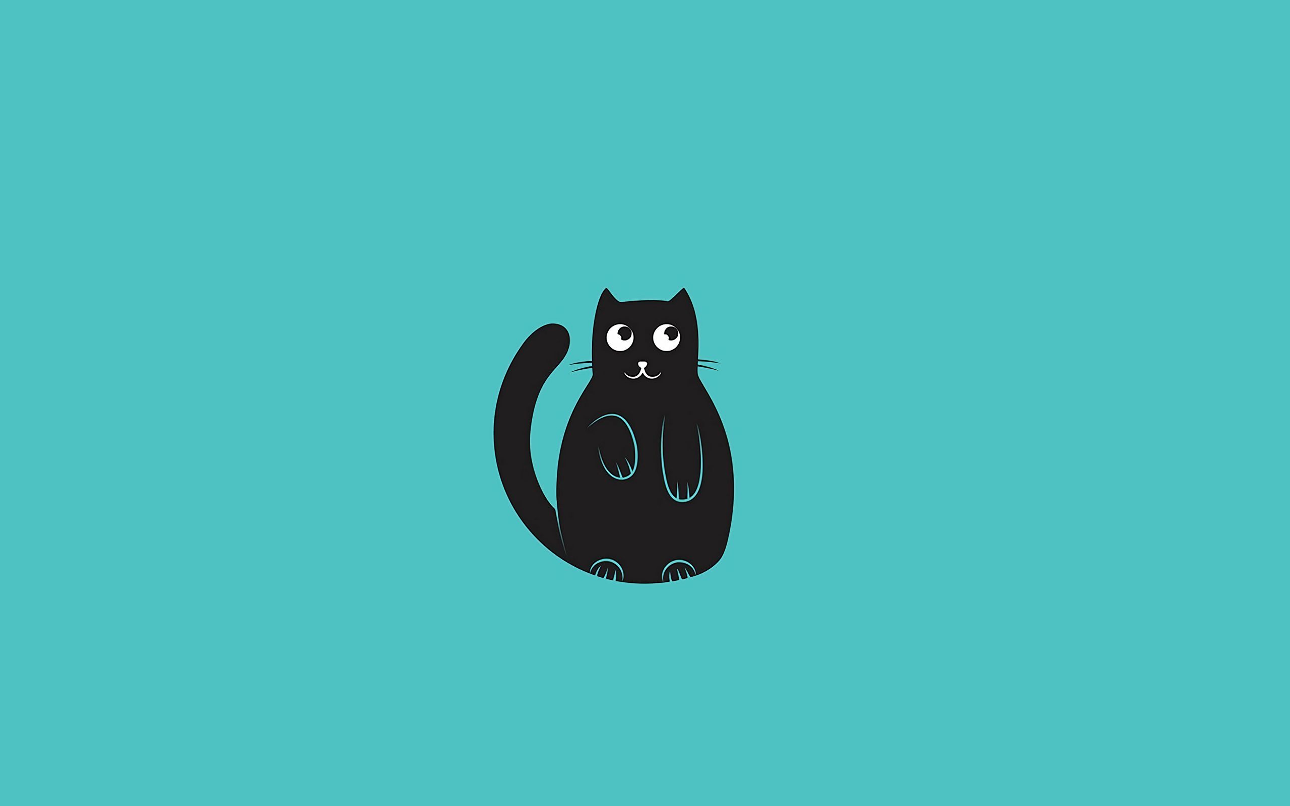 2560x1600 Download wallpaper 2560x1600 cat, funny, art, vector, minimalism widescreen 16:10 HD background