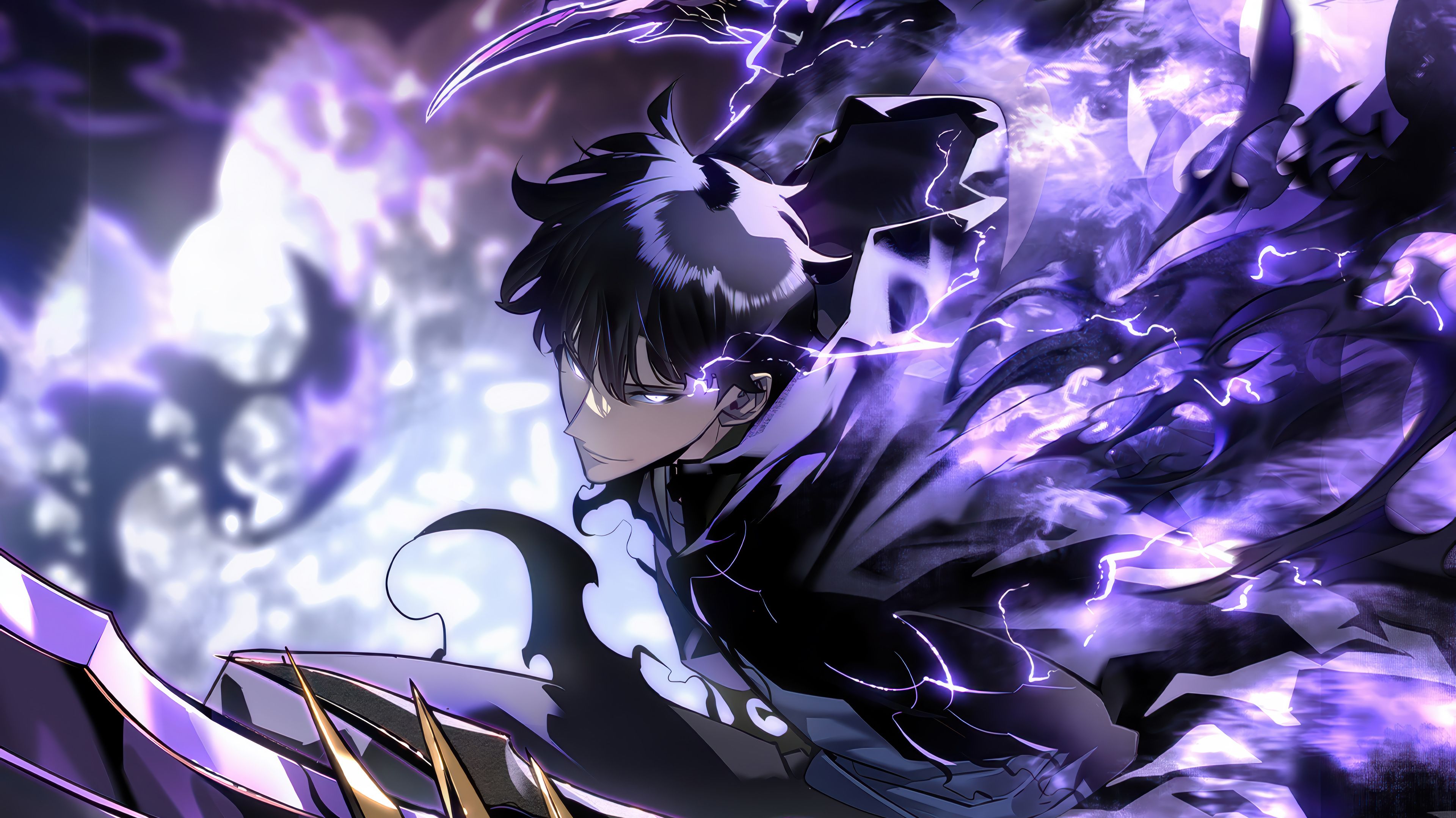 3840x2160 Sung Jin Woo Solo Leveling Anime Wallpaper 4K HD PC