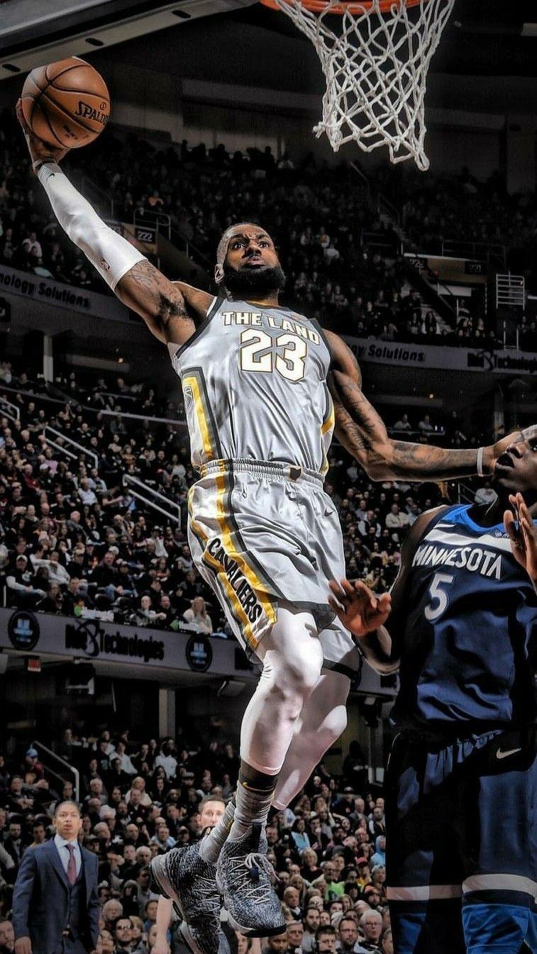757x1345 Lebron James Dunk Wallpaper