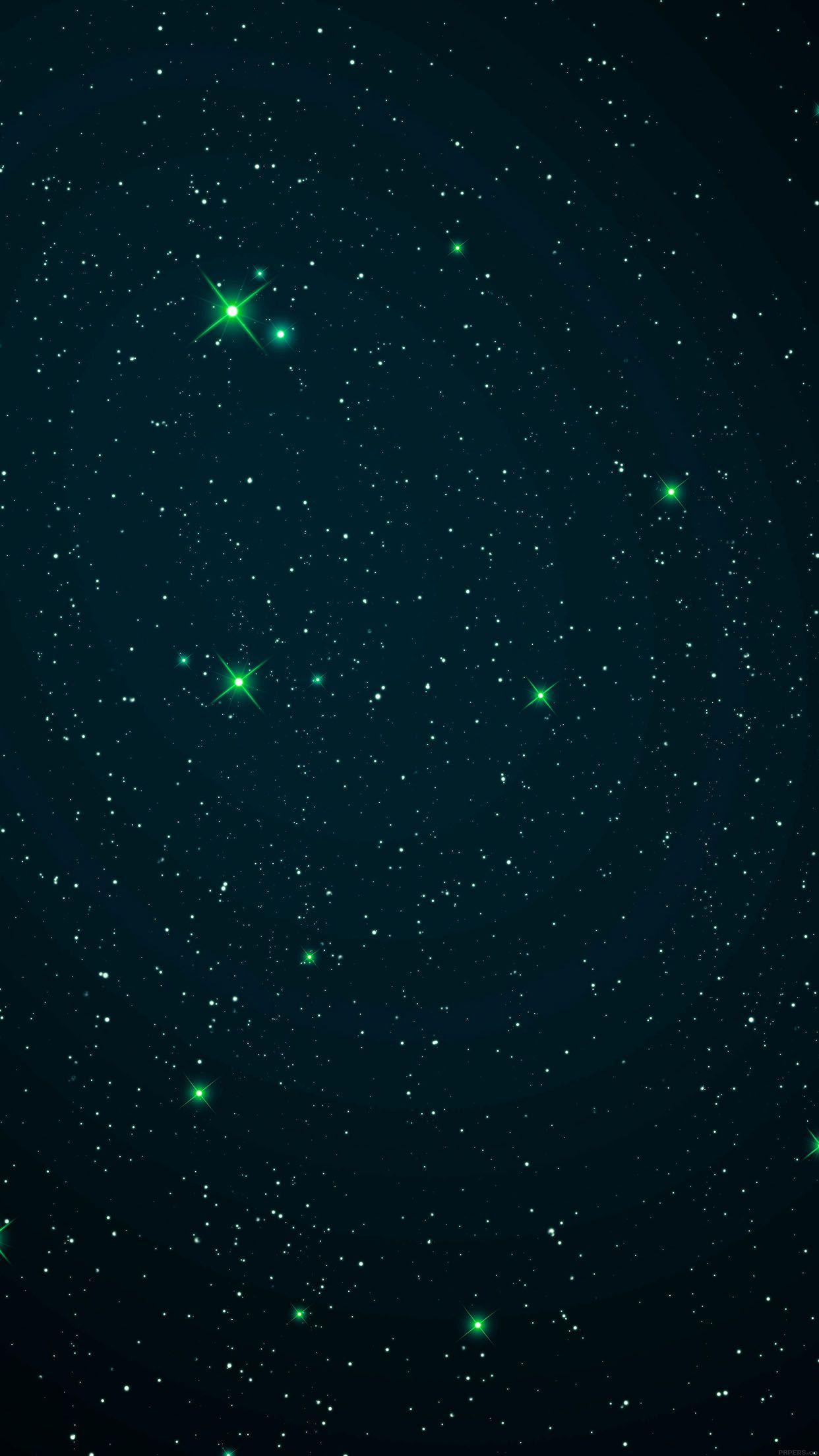 1242x2208 Wallpaper Space Star Night Dark Green Wallpaper
