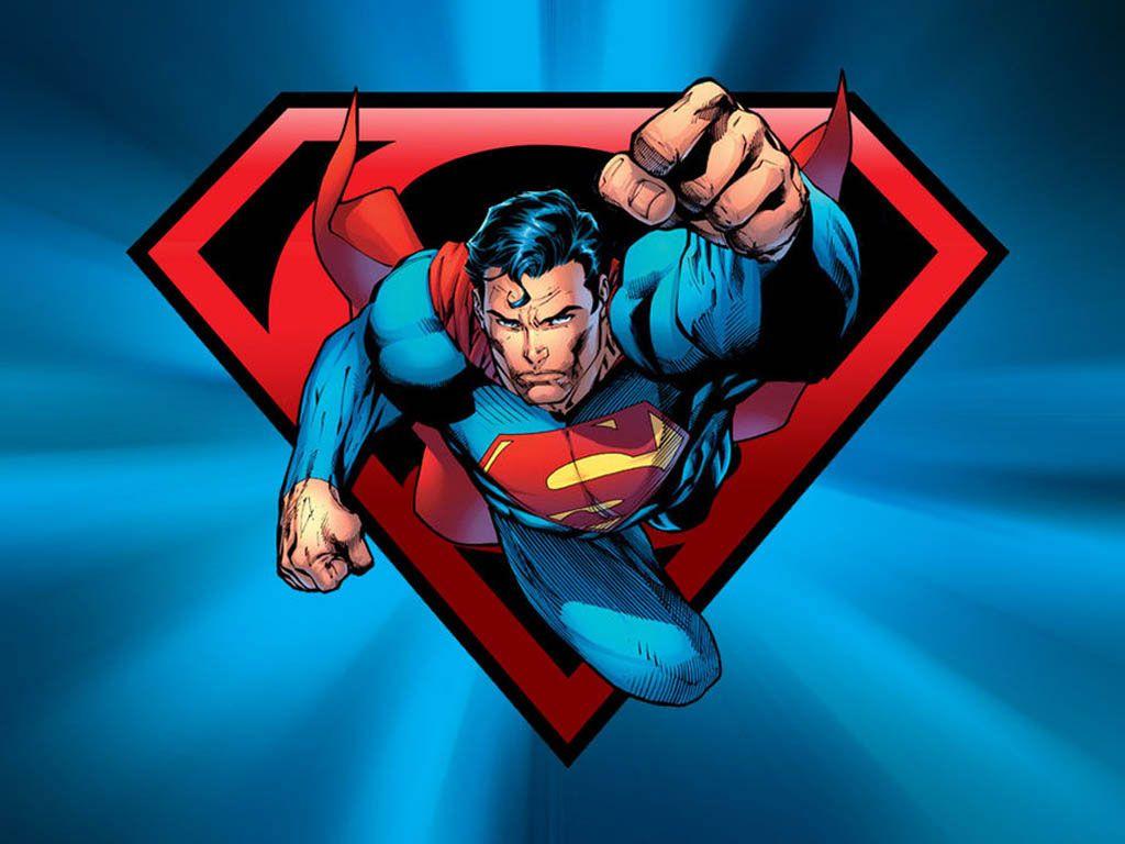 1024x768 Free download Superman Cartoon Flying Superman 1024x768 wallpaper
