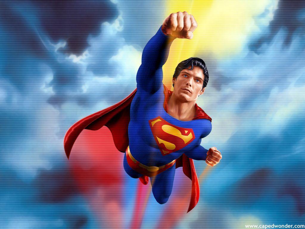 1024x768 Superman flies in southern California. Superman