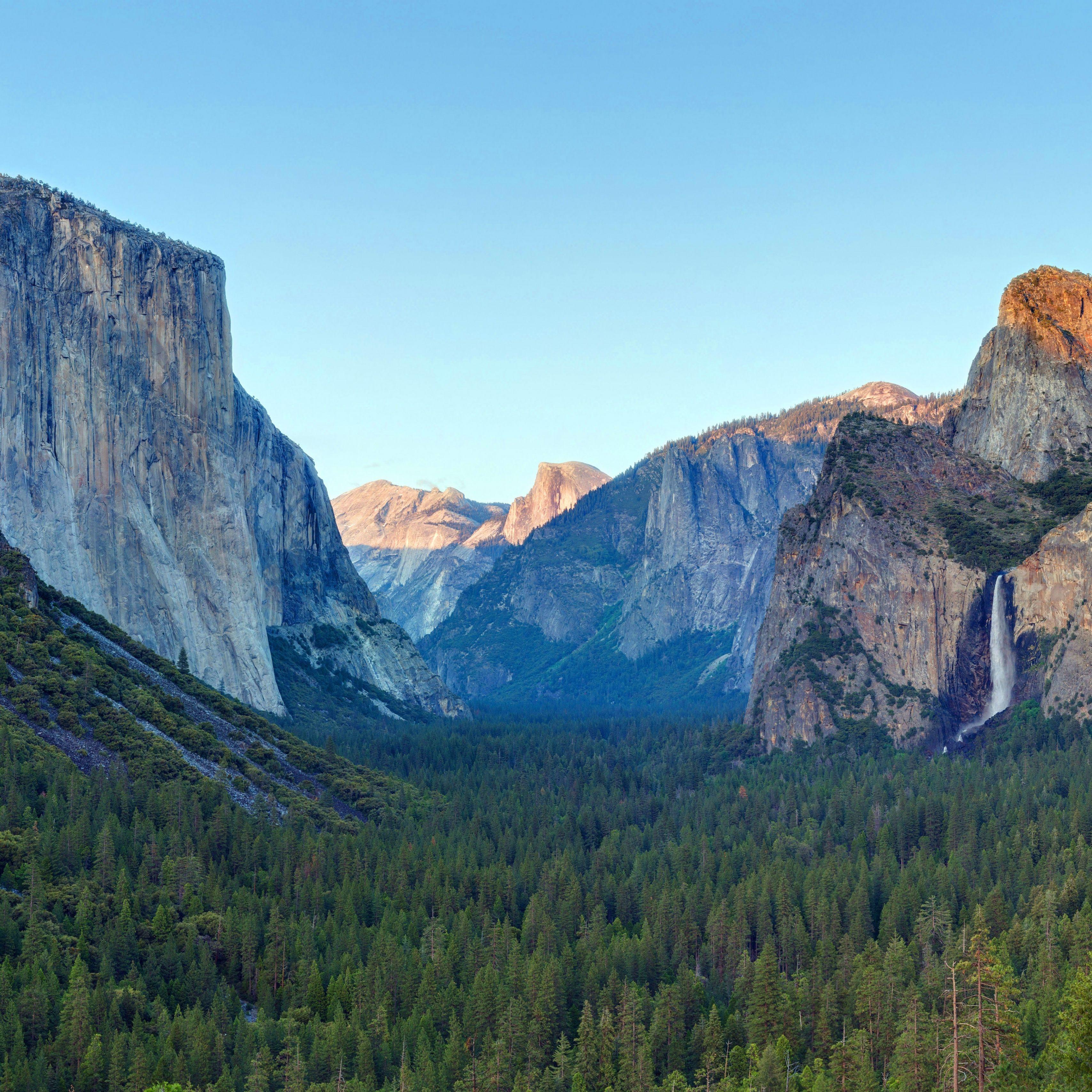 3415x3415 Download Yosemite, 5k, 4k wallpaper, forest, OSX, apple, mountains