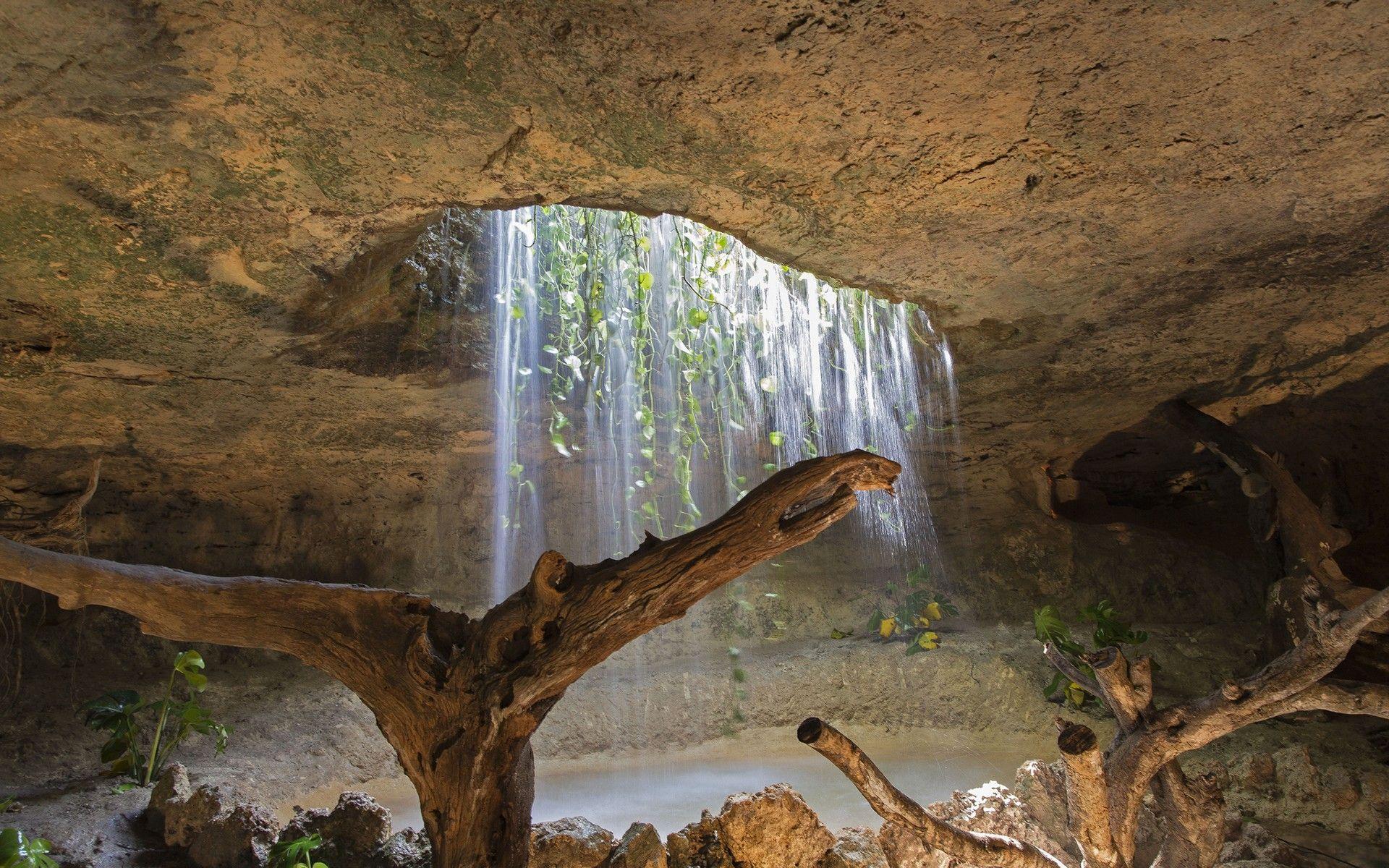 1920x1200 cave, sunray wallpaper