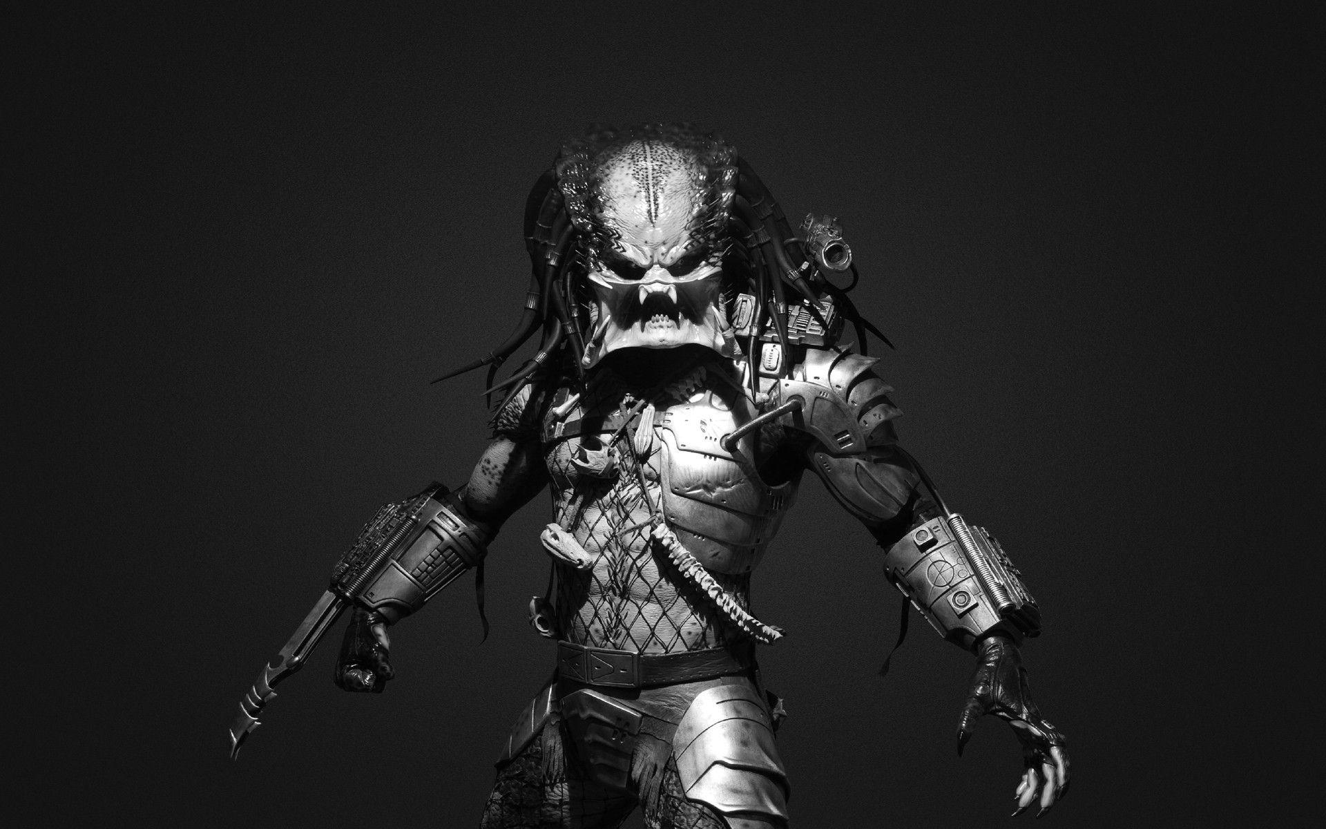 1920x1200 black and white, fiction, predator, grayscale, Aliens, anger