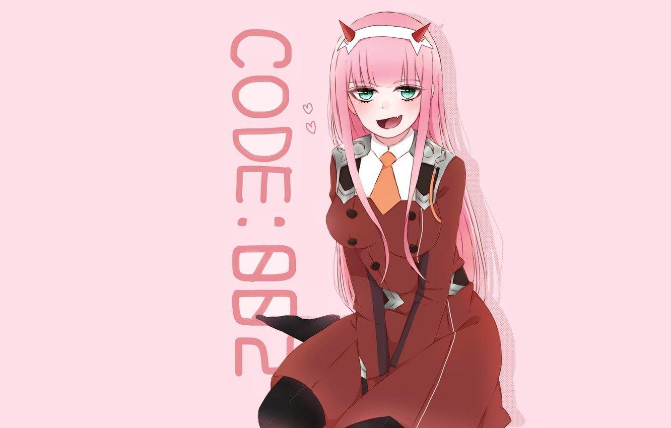 1332x850 Wallpaper Darling In The Frankxx, Cute in France, pink background