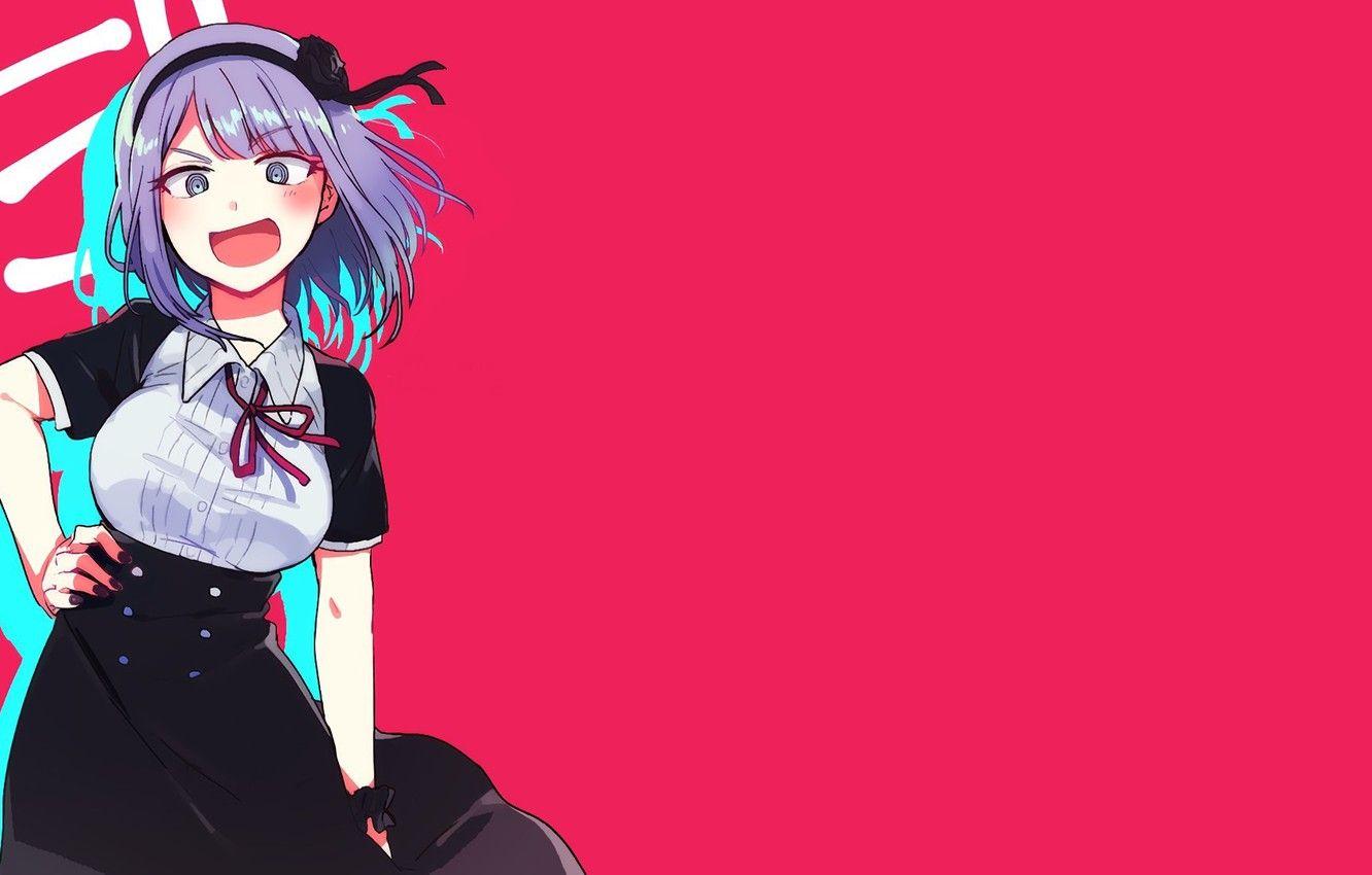 1332x850 Wallpaper kawaii, girl, game, happy, blouse, flower, smile, blush