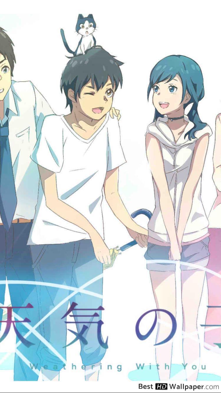 750x1334 Your Name & Weathering With You Crossover HD wallpaper download