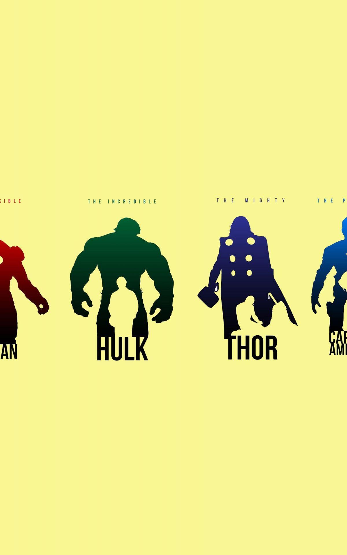 1200x1920 Free download Minimalist Avengers wallpaper Minimalistic