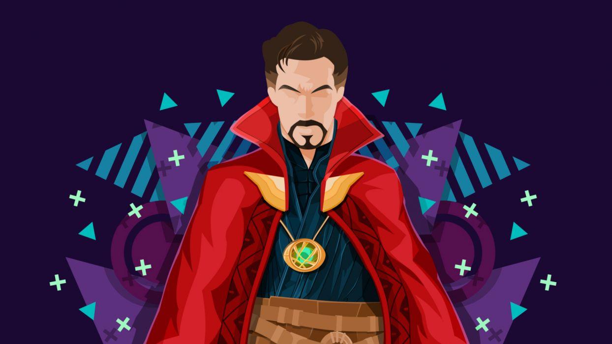 1244x700 Benedict Cumberbatch Doctor Strange Marvel Comics Minimalist