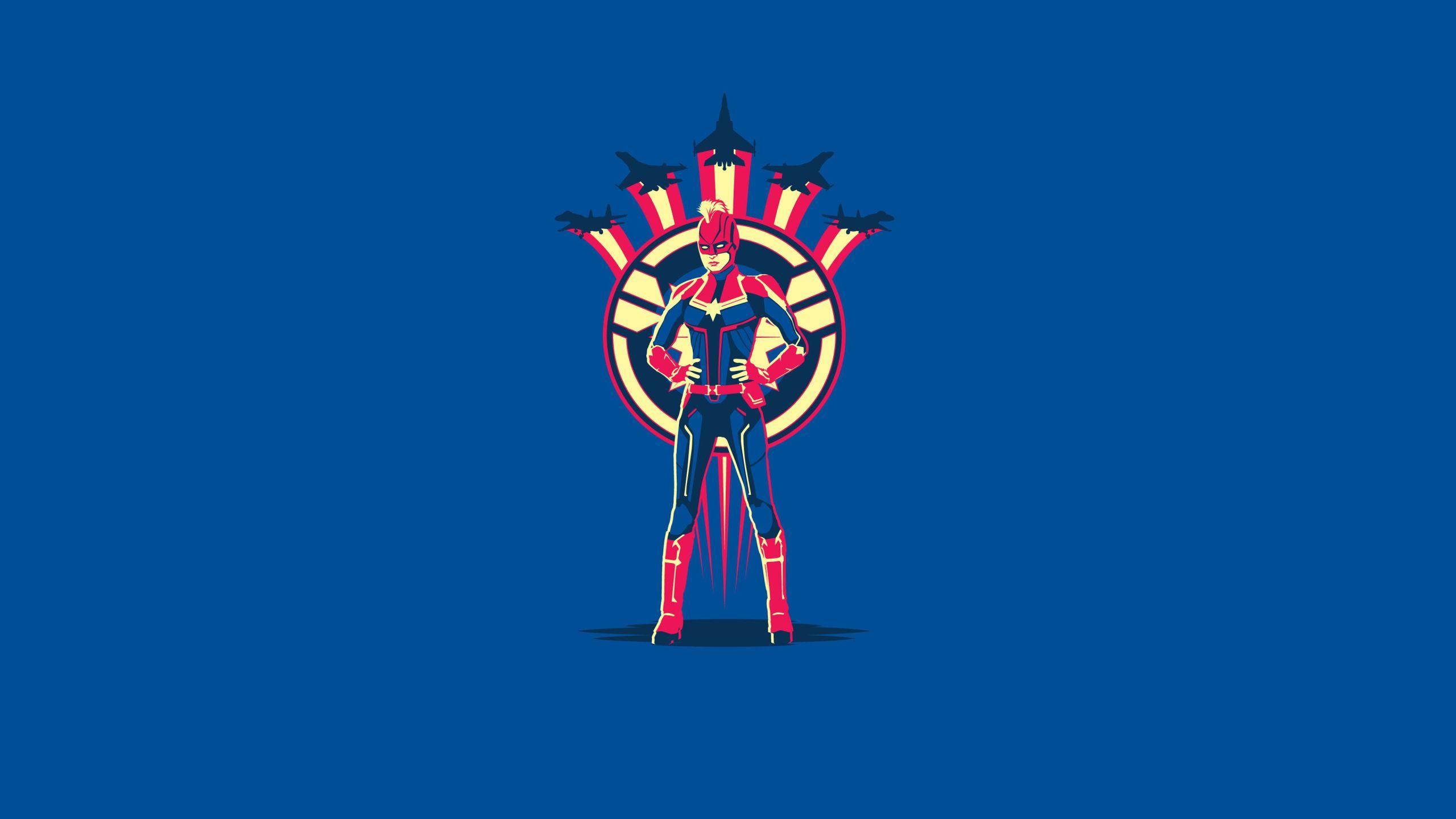 2560x1440 Captain Marvel 4K Art 1440P Resolution Wallpaper, HD