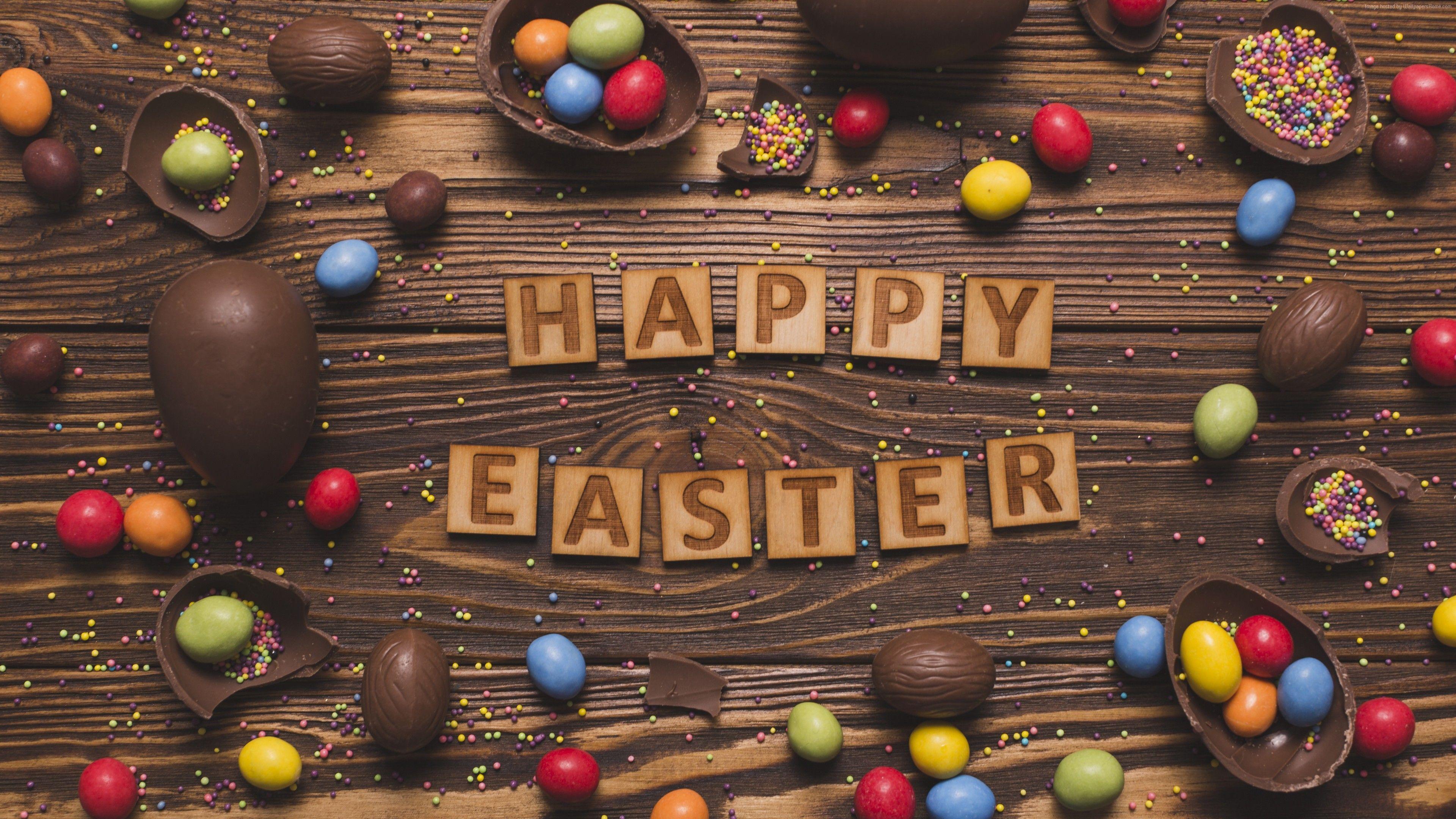 3840x2160 Wallpaper Easter, eggs, candy, chocolate, 5k, Holidays Wallpaper